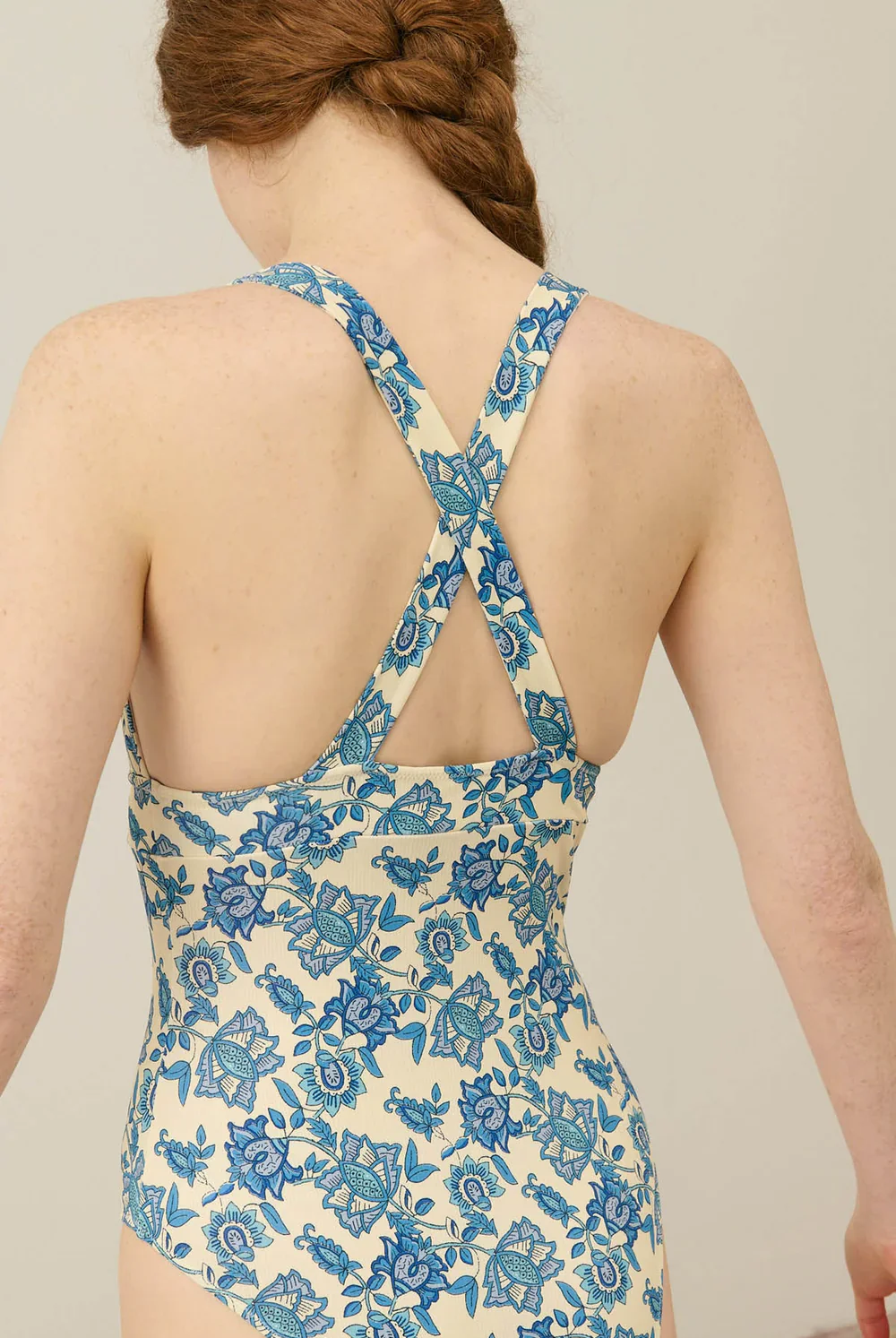 Louise Misha - Formentera Bathing Suit - Blue Lobelia Garden - Image 3