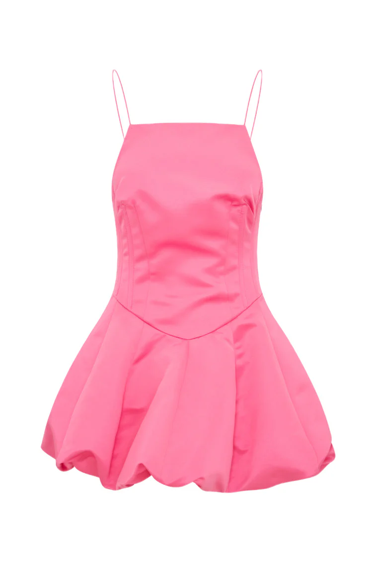 LoveShackFancy - Jake Satin Mini Dress - Daydream Pink