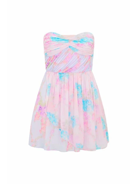 LoveShackFancy - Rayne Floral Chiffon Mini Dress - Tropic Petal - Image 7