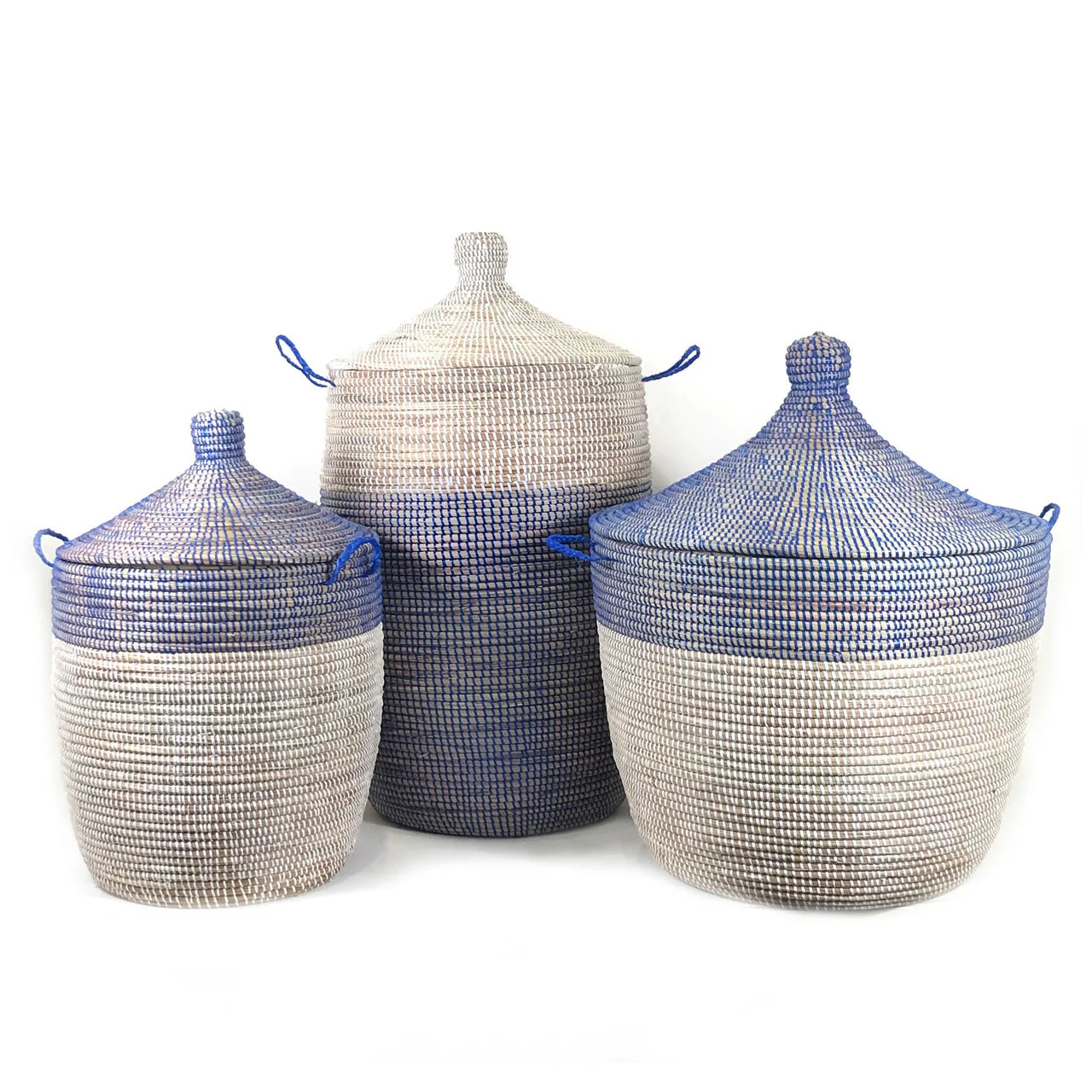 Low Storage Two-Tone Basket - Navy + White - Image 2