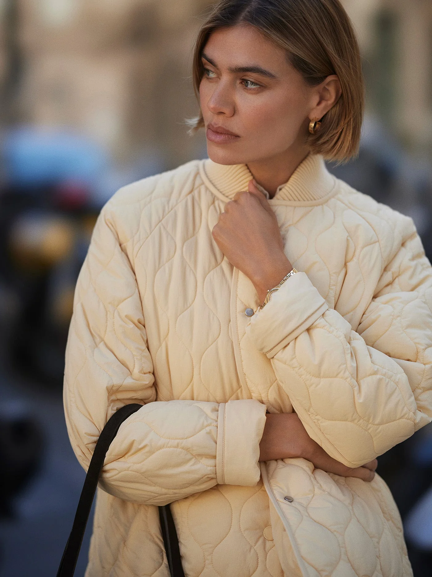 Varley - Luca Quilted Jacket - Reed Yellow - Image 3
