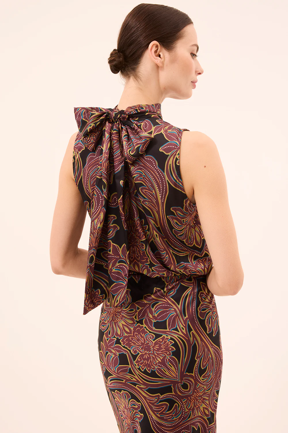 MISA Los Angeles - Luka Top - Studded Flora Satin - Image 2