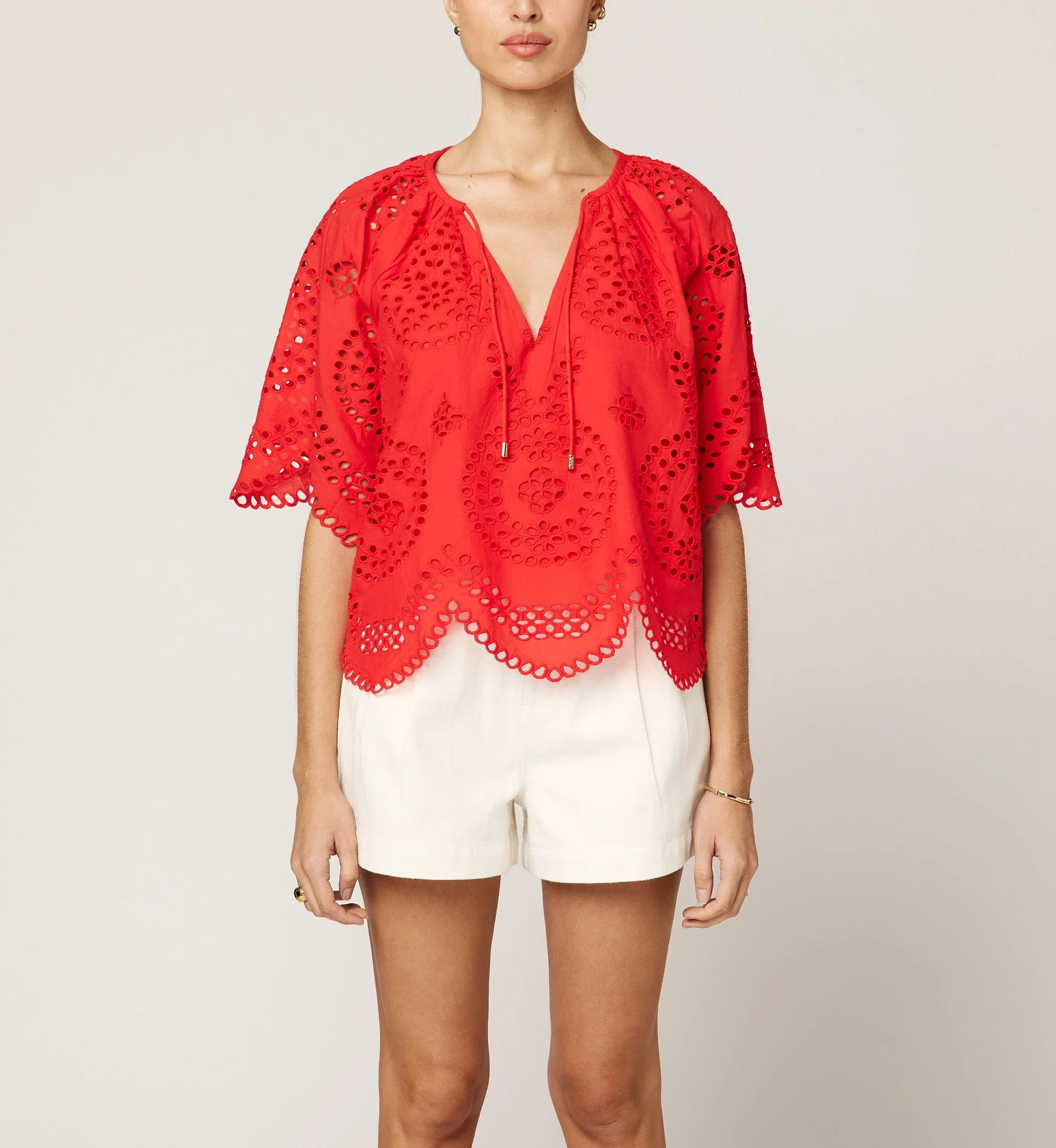 Cleobella - Lulu Blouse - Poppy Red - Image 2