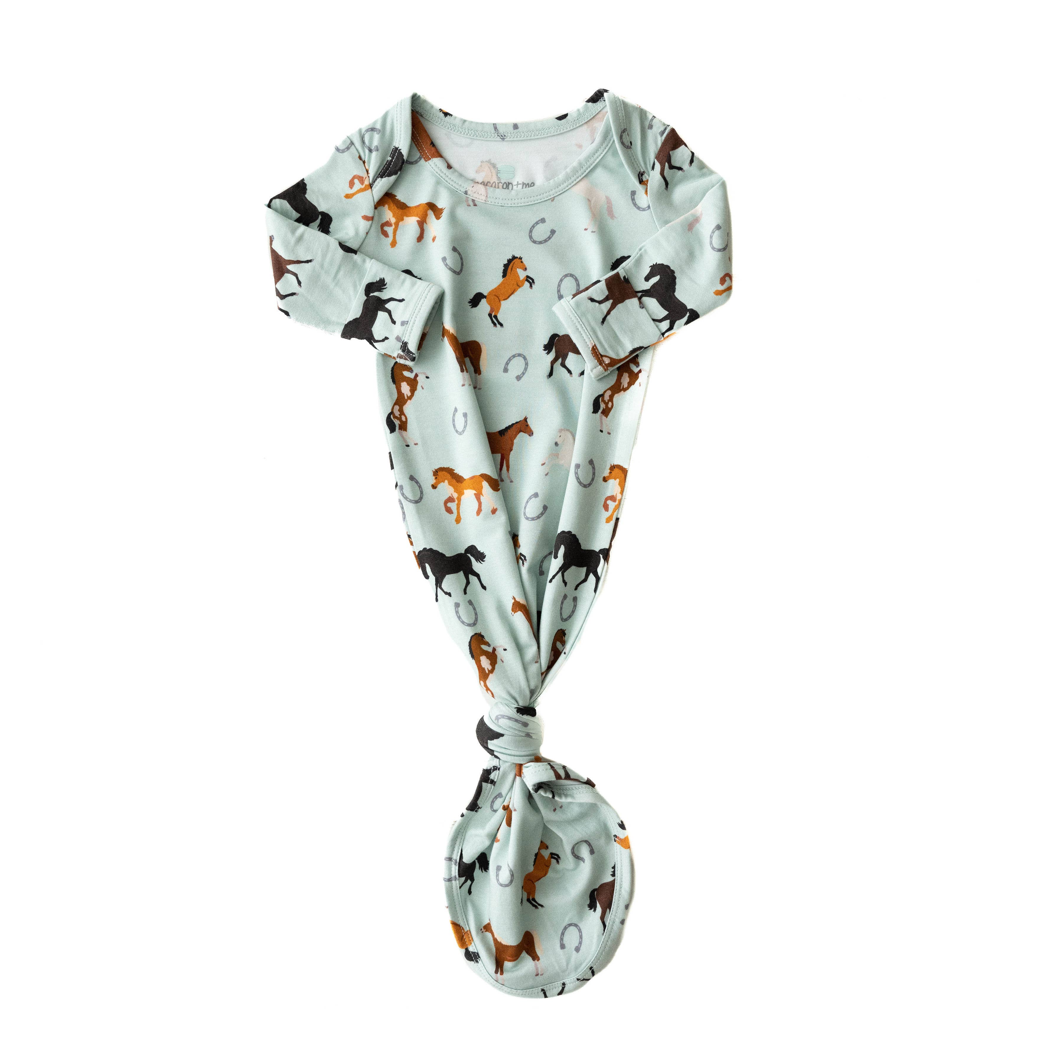 Macaron + Me - Western Horses Knotted Gown - Image 3