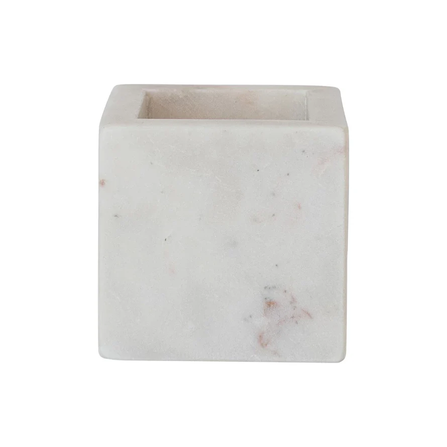 Marble Container, White - Image 3