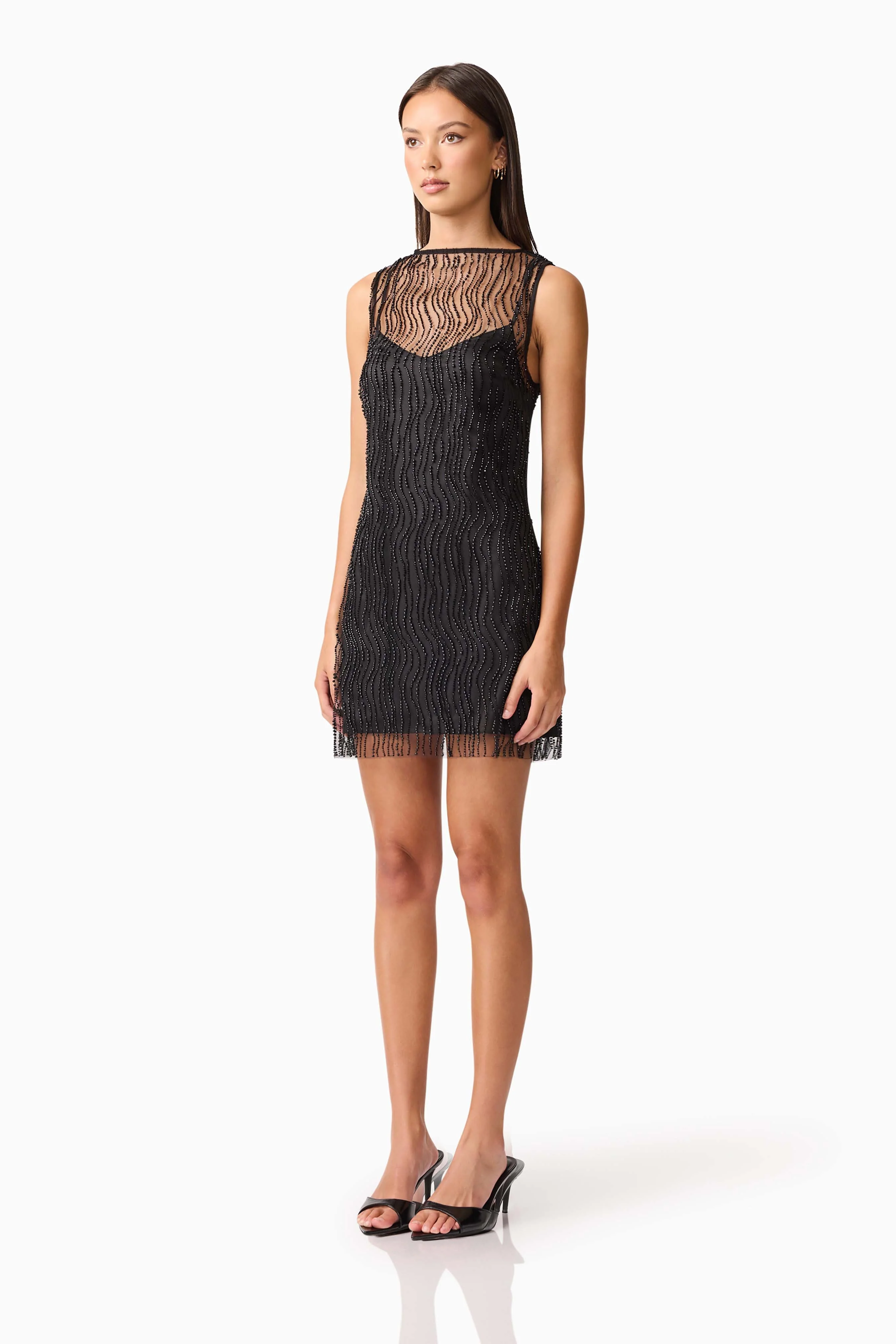 Elliatt - Margot Party Shift Mini Dress - Black - Image 3