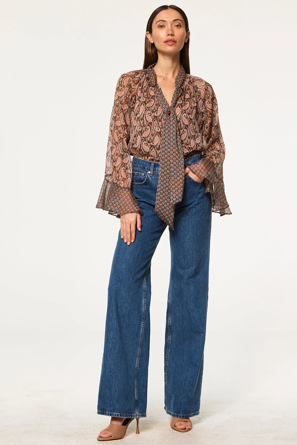 MISA Los Angeles - Maris Top - Brown Paisley Mix - Image 4
