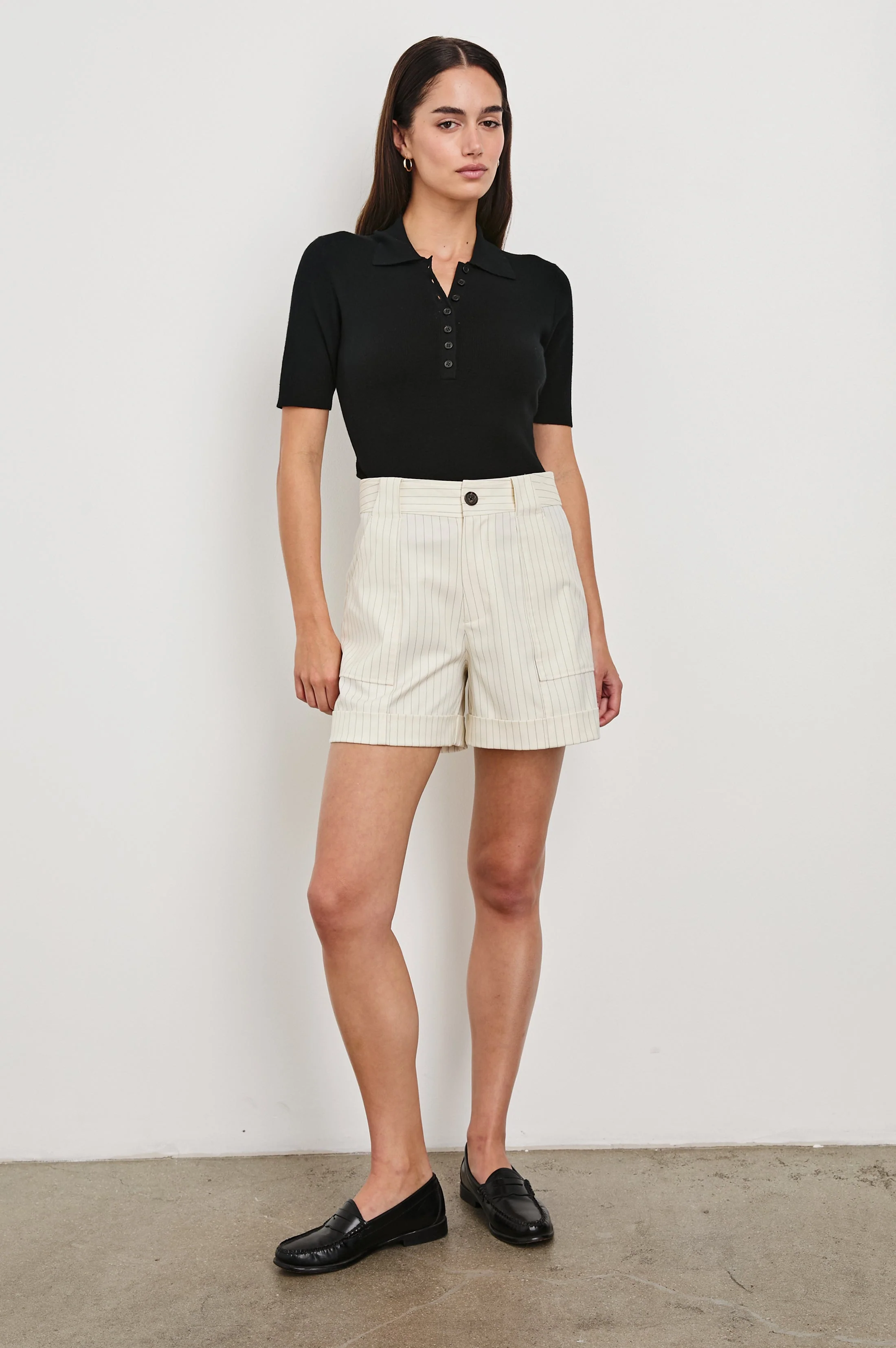 Rails - Maryam Short - Birch Pinstripe - Image 4