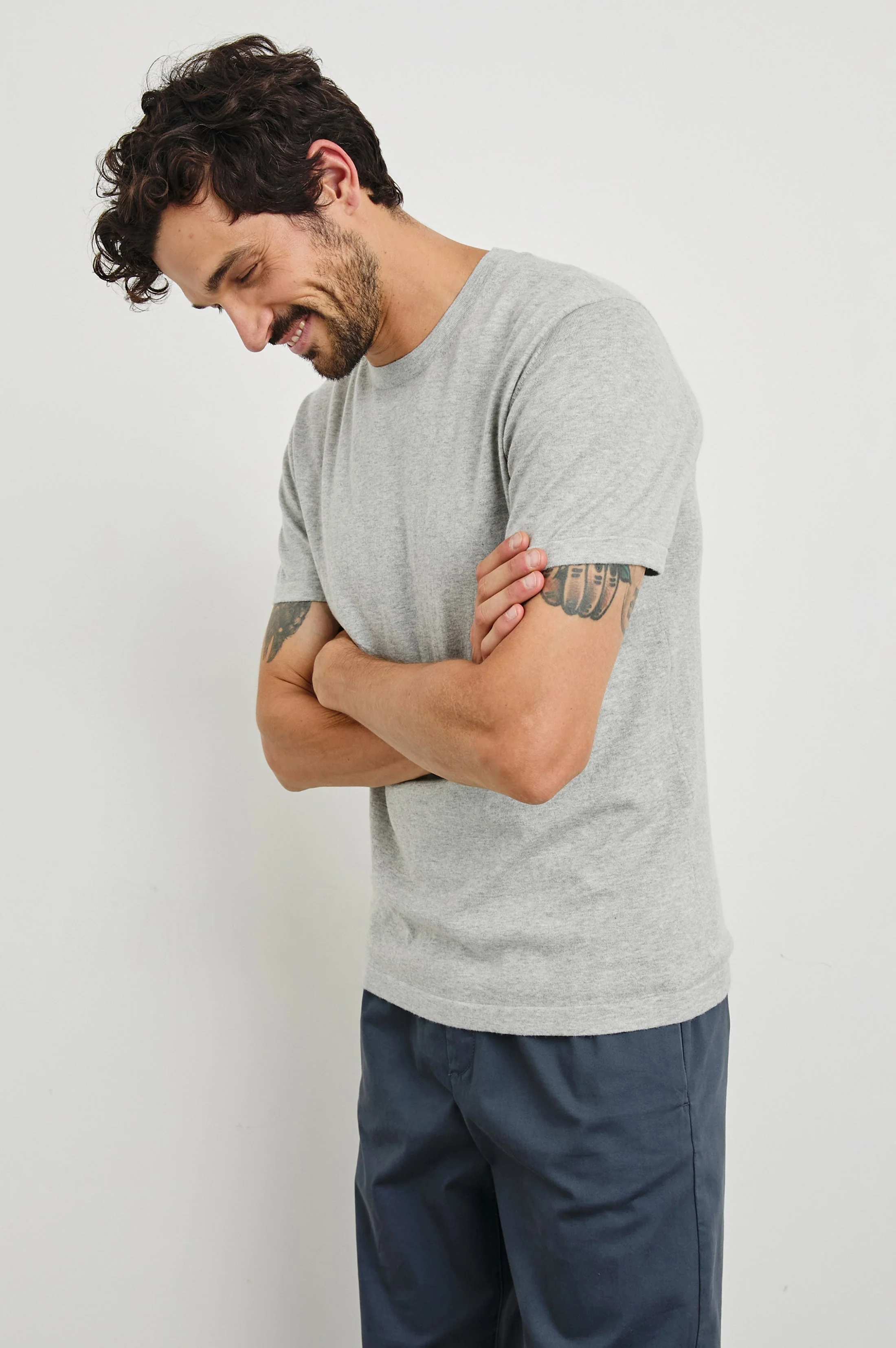 Rails - Mason Cotton Cashmere T-Shirt - Heather Grey - Image 4