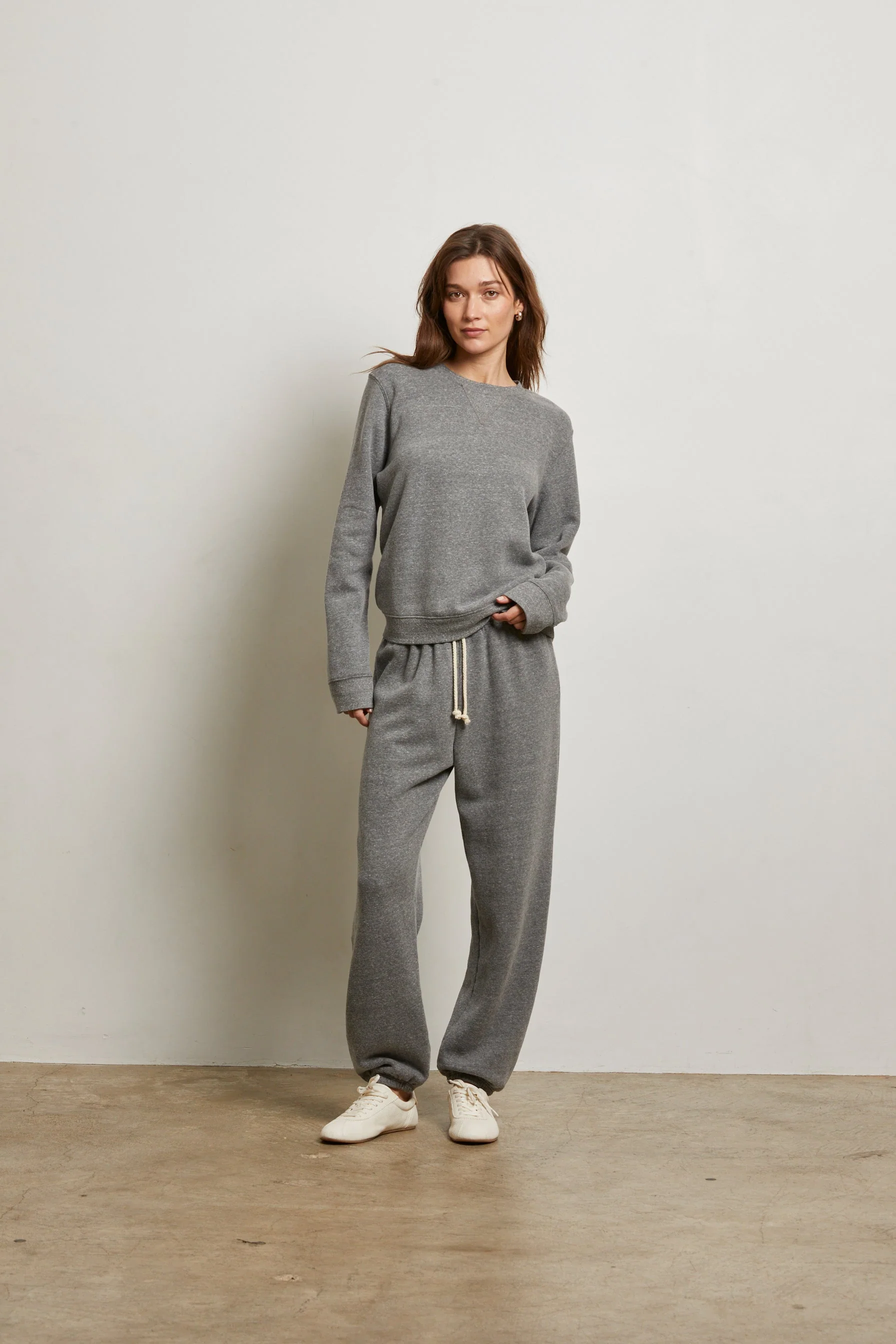 PerfectWhiteTee - Michelle Cotton Fleece Jogger - Dark Heather Grey - Image 2