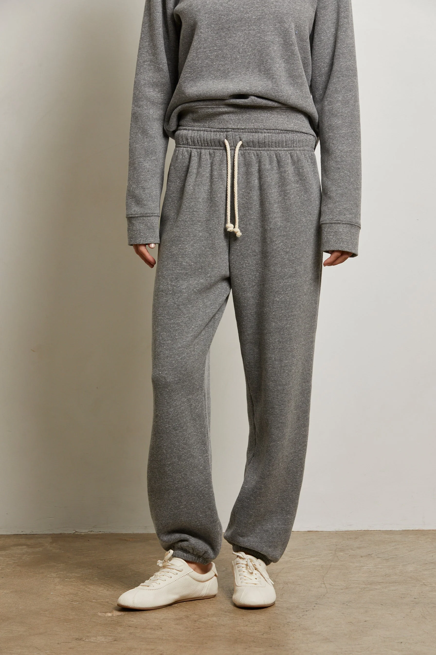 PerfectWhiteTee - Michelle Cotton Fleece Jogger - Dark Heather Grey - Image 3