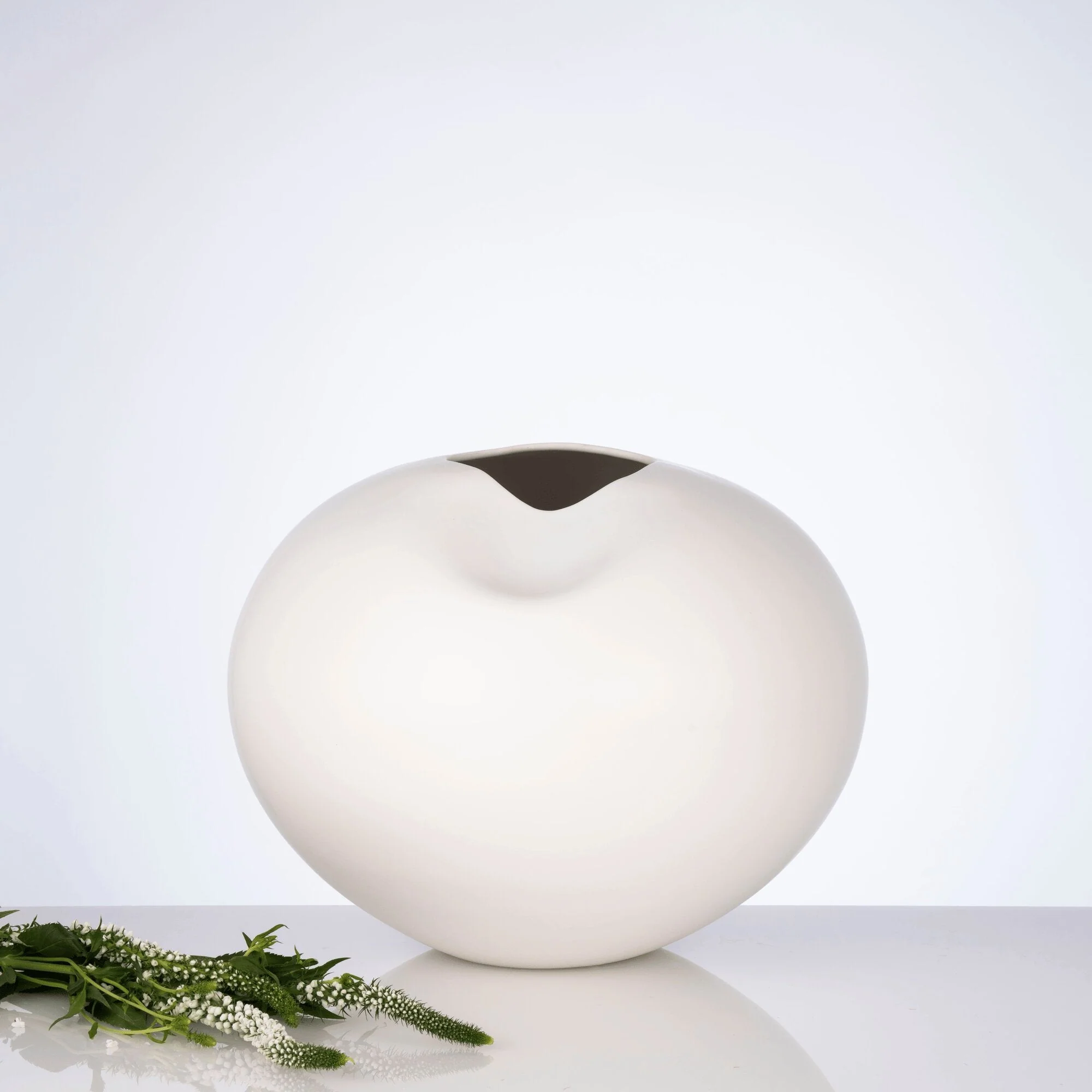 Milan White Sculptural Vase - Image 2