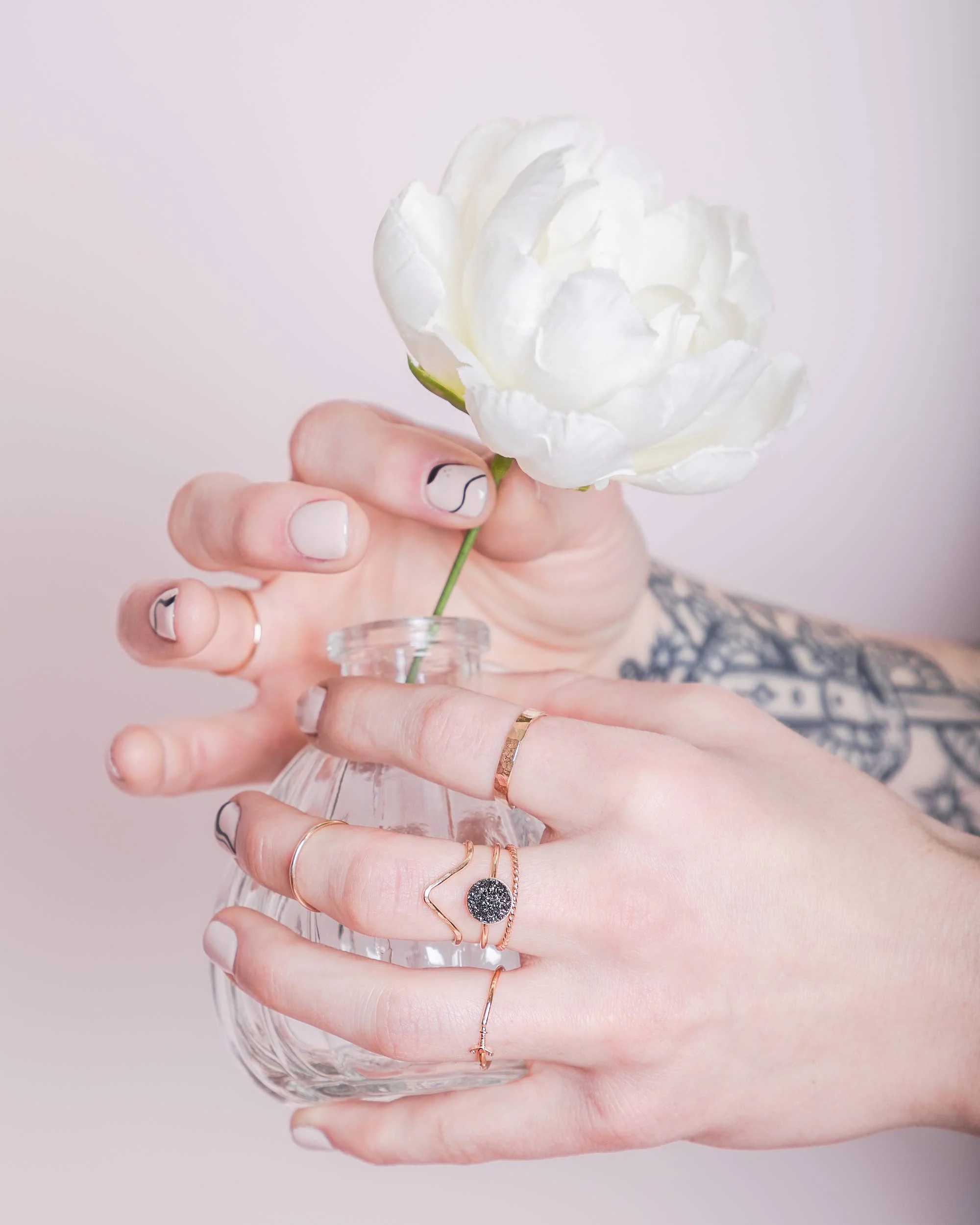 Mineral and Matter - Black Druzy Stone Ring - Image 2