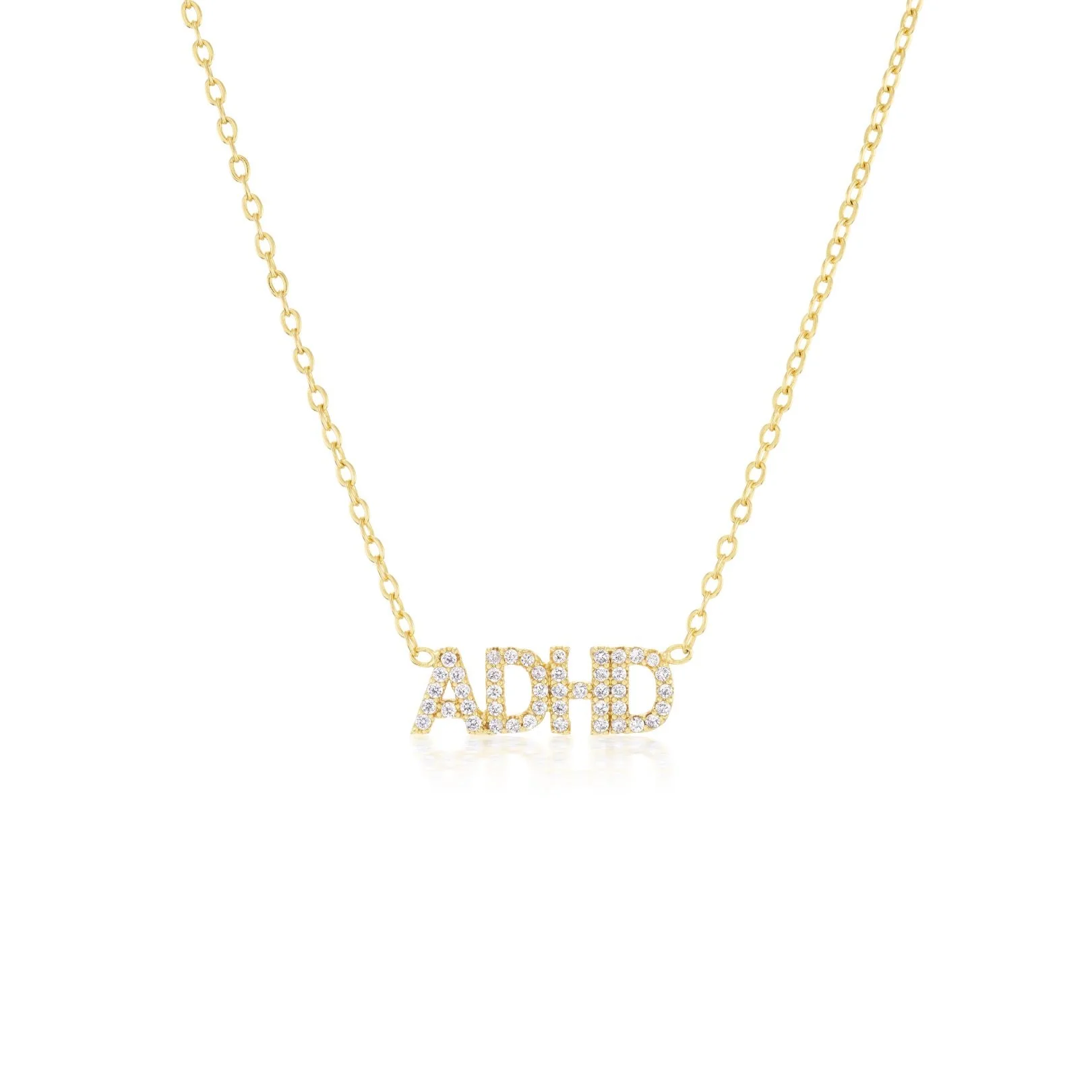 Mini "ADHD" Diamond Nameplate