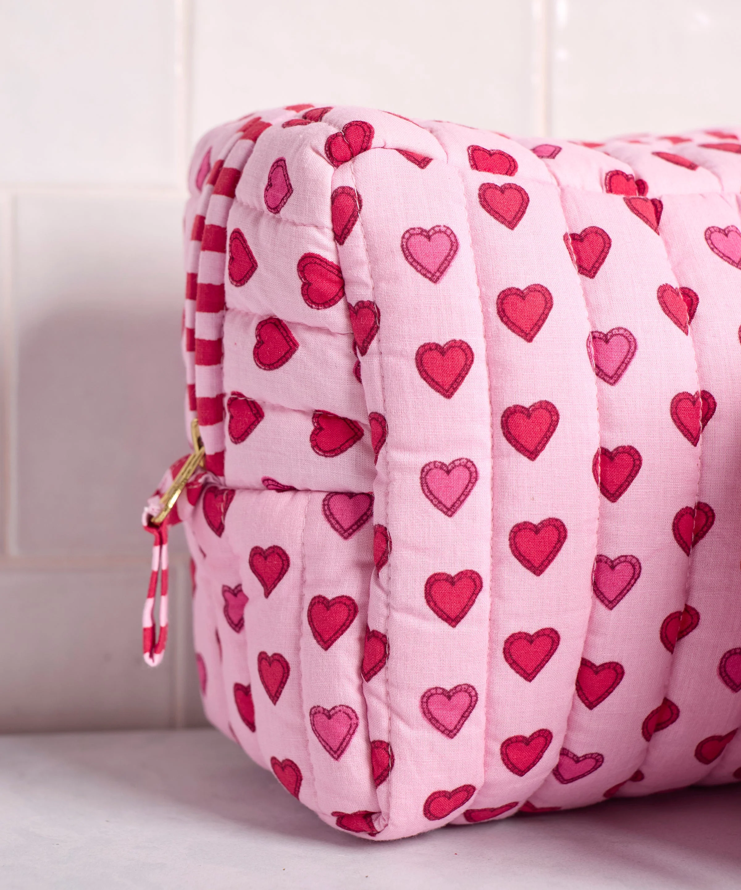 Mini Candy Hearts - Three's Best Pouch Set - Pink Macaron - Image 3