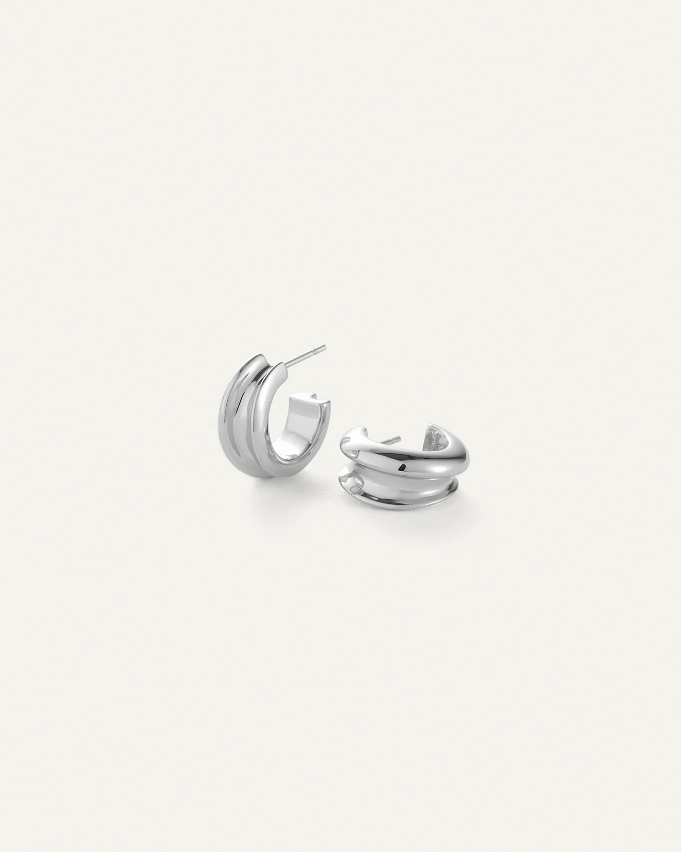 Jenny Bird - Mini Lennon Hoop Earrings - High Polish Silver