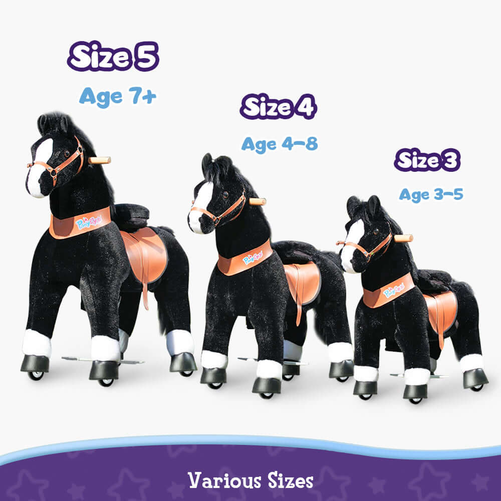 PonyCycle Ride-On Horse Age 3-5 - Black Model U - Image 5