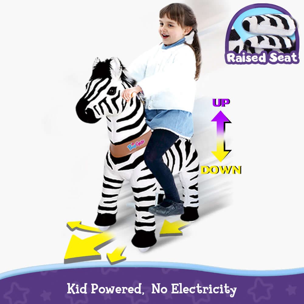 PonyCycle Ride-On Zebra Age 4-8 - Zebra Model U - Image 4
