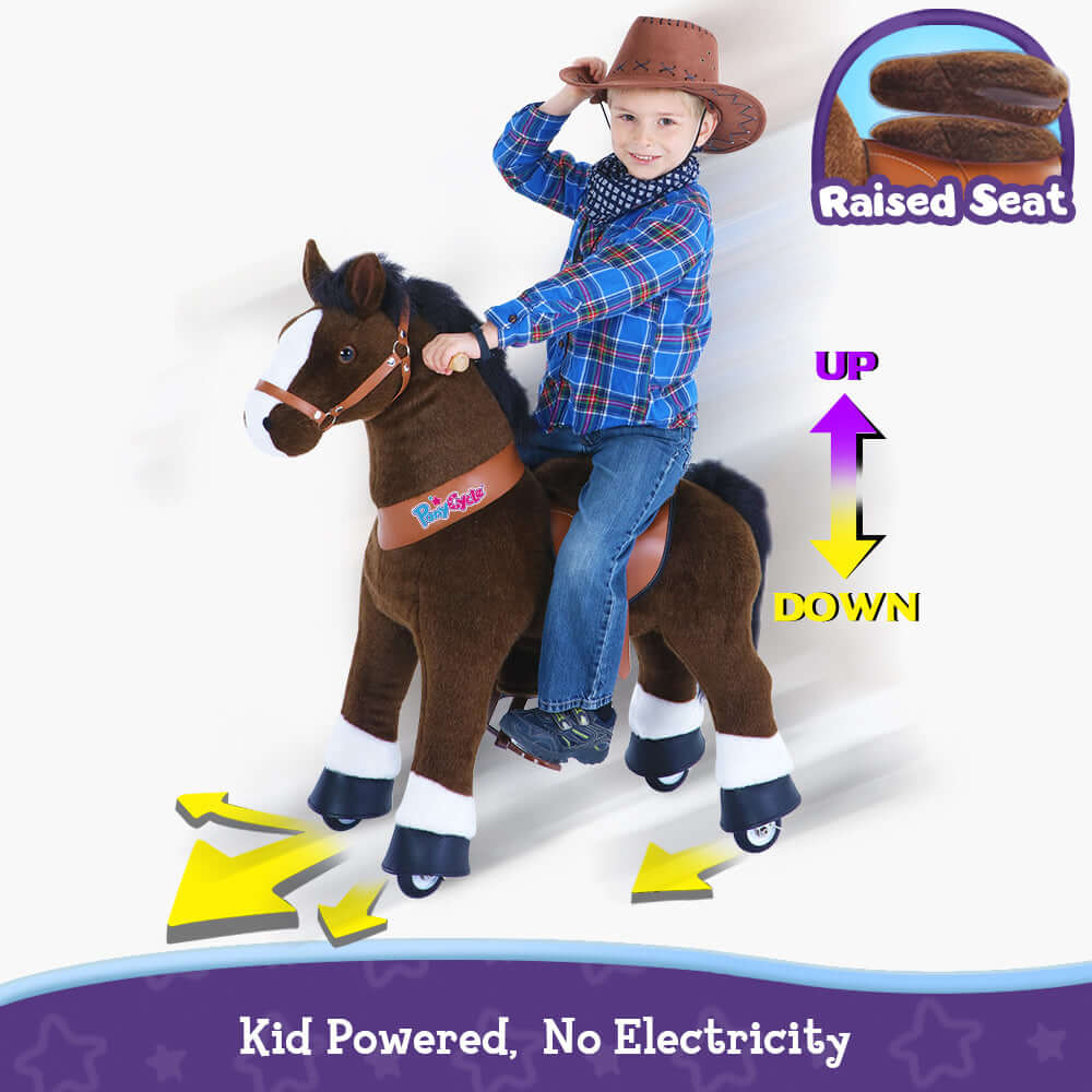 PonyCycle Ride-On Horse Age 3-5 - Chocolate Model U - Image 4