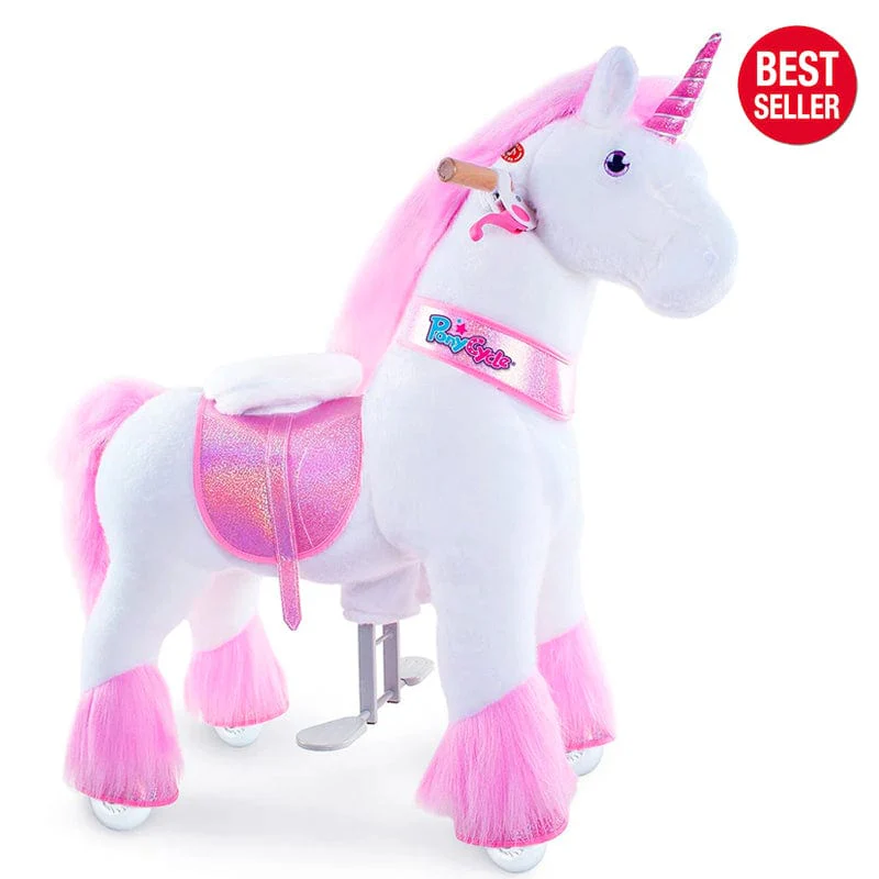 PonyCycle Ride-On Unicorn Age 4-8 - Pink Model U - Image 10
