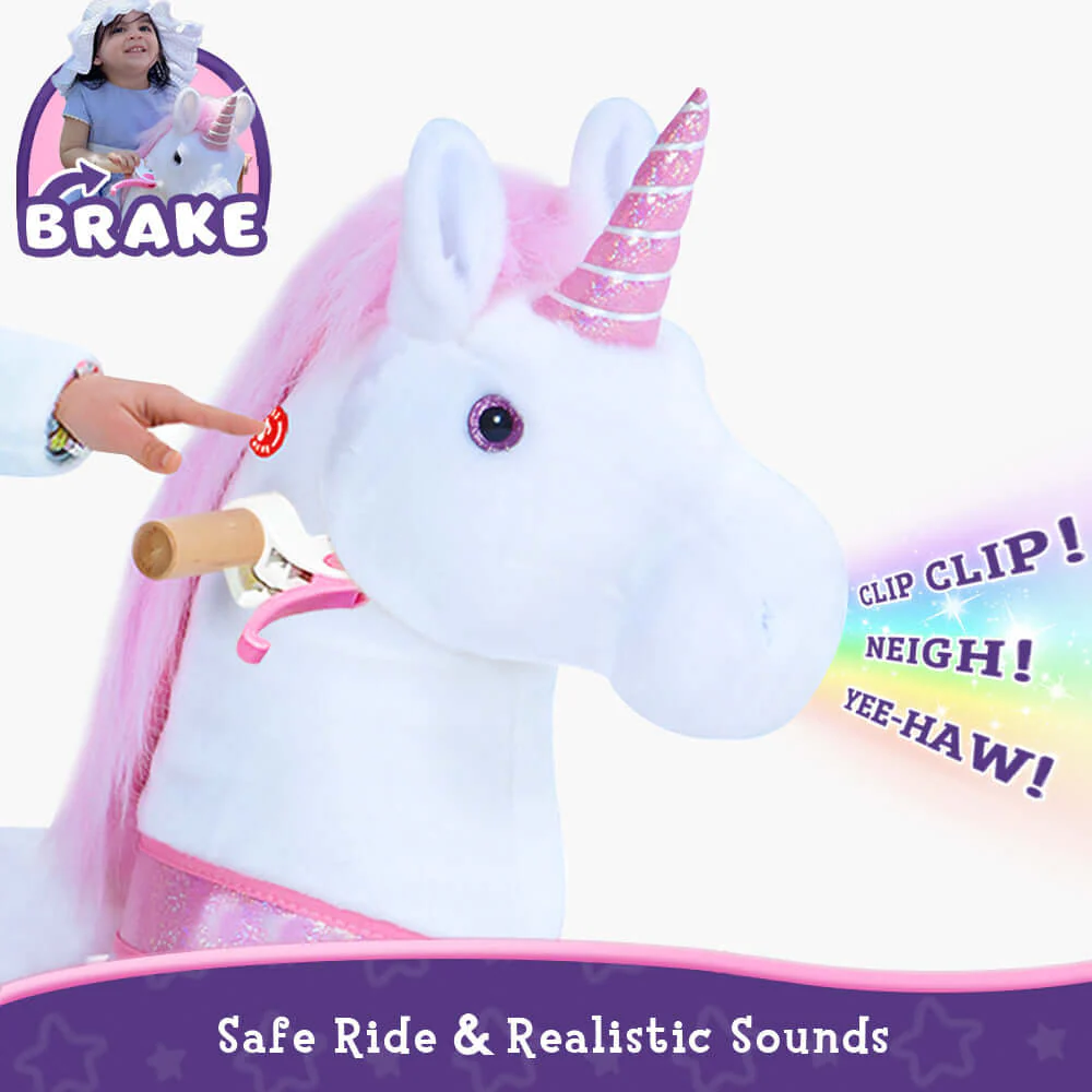PonyCycle Ride-On Unicorn Age 4-8 - Pink Model U - Image 3
