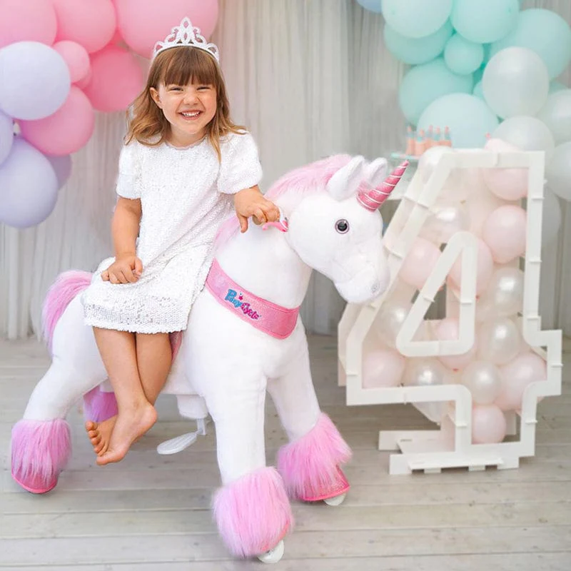 PonyCycle Ride-On Unicorn Age 4-8 - Pink Model U - Image 7