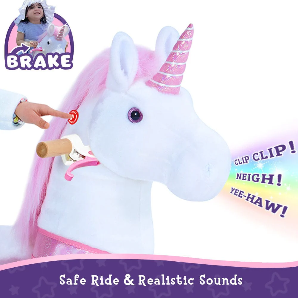 PonyCycle Ride-On Unicorn Age 3-5 - Pink Model U - Image 3