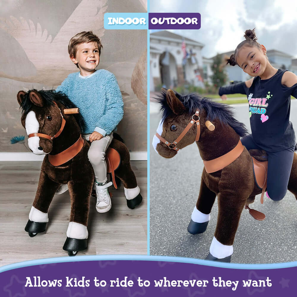 PonyCycle Ride-On Horse Age 4-8 - Chocolate Model U - Image 6