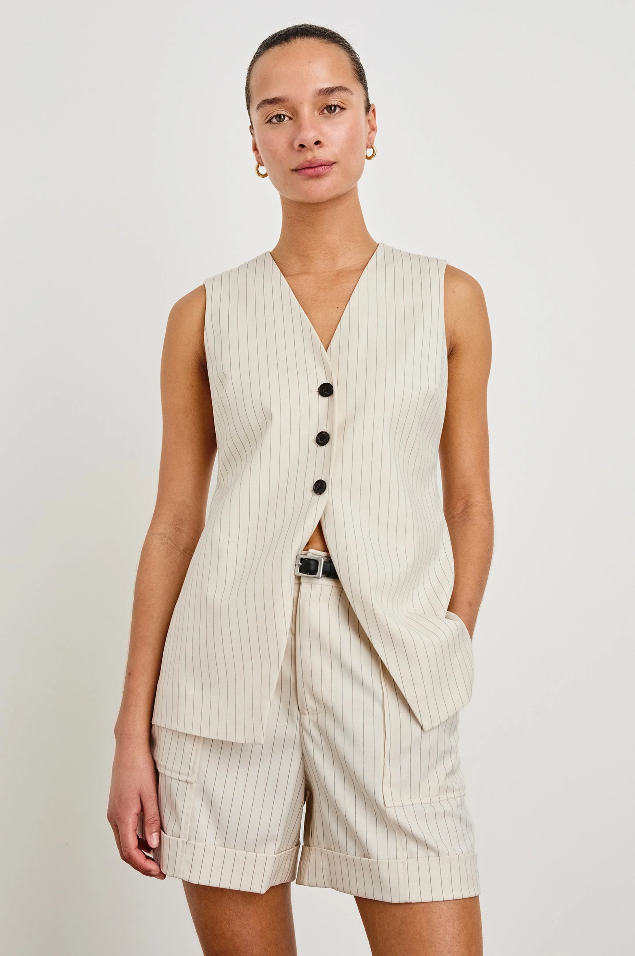 Rails - Mylah Vest - Birch Pinstripe