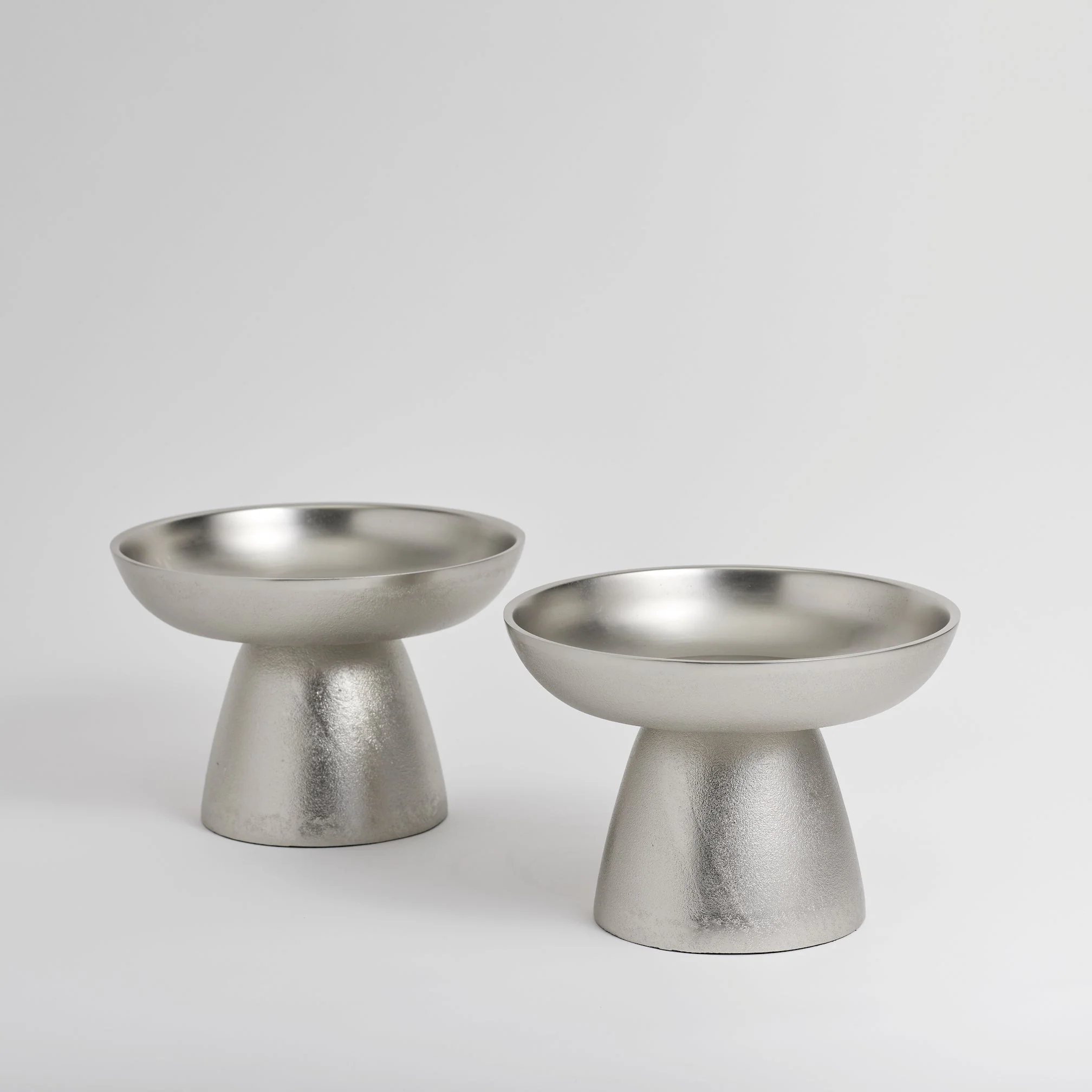 Nickel Small Pedestals (Set of 2)