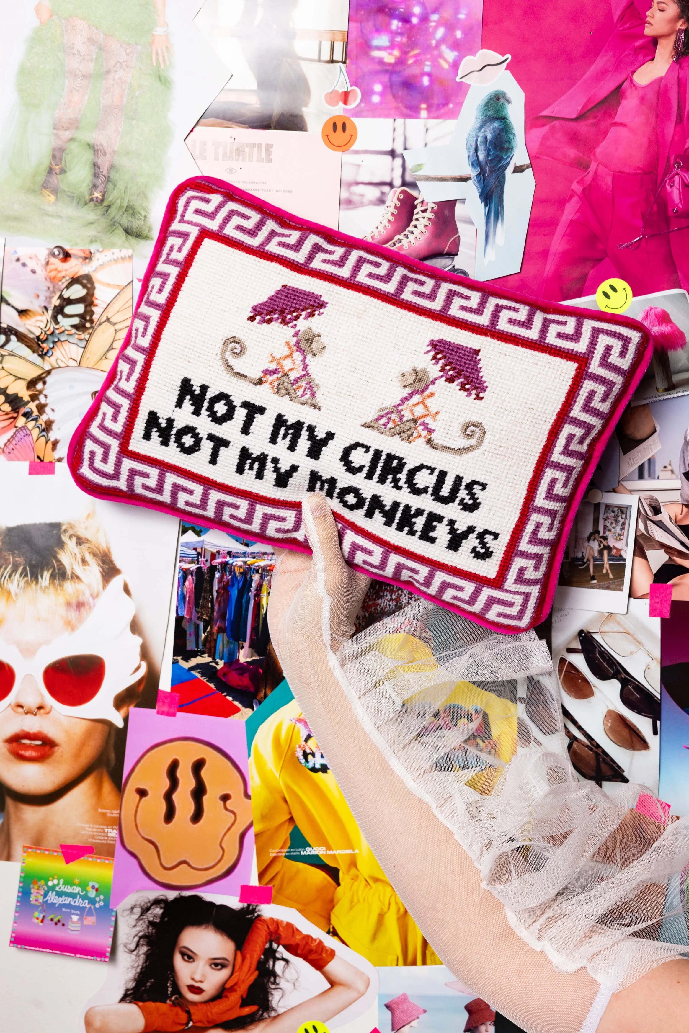 Not My Circus Needlepoint Pillow - Image 3