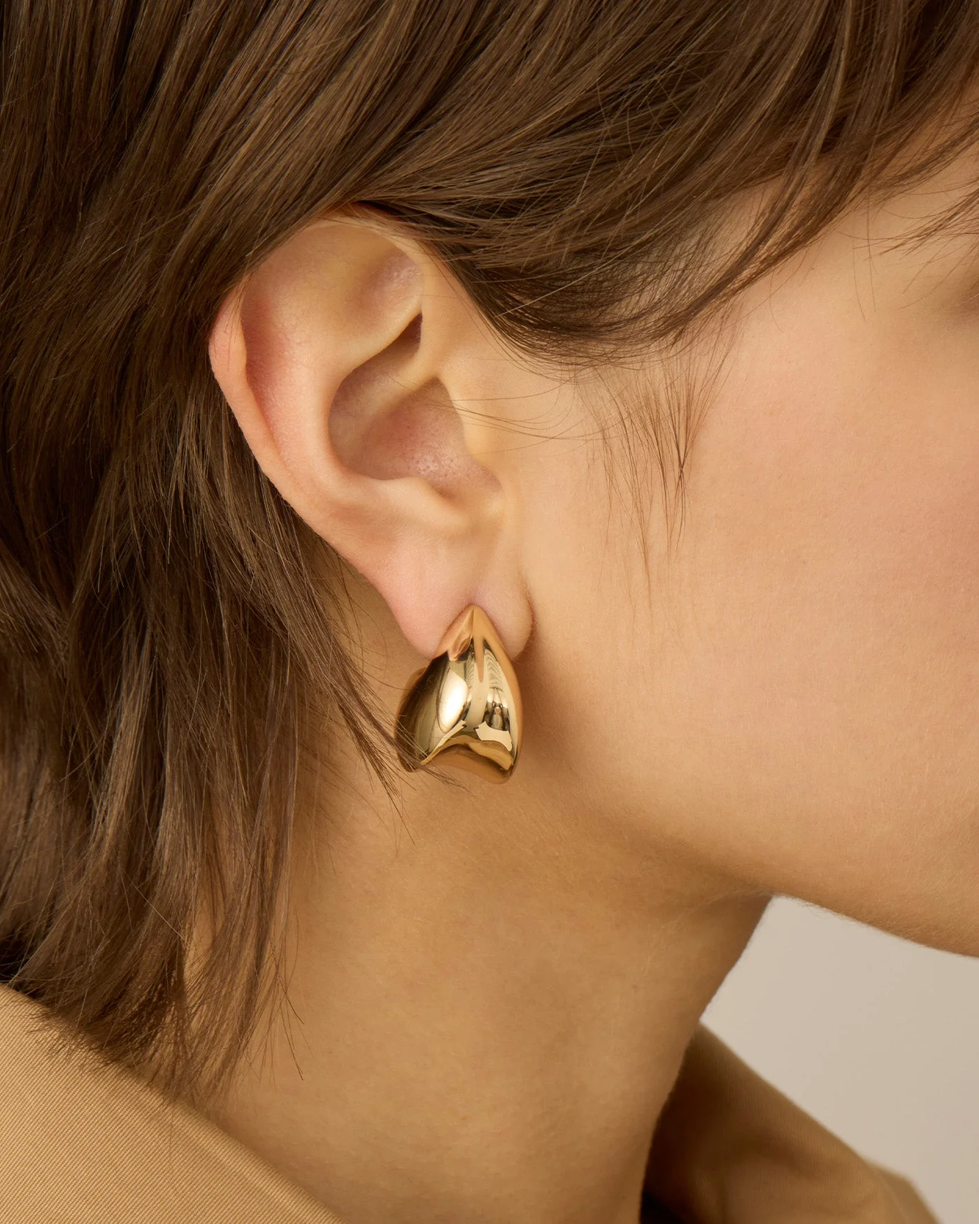 Jenny Bird - Nouveaux Puff Earrings - High Polish Gold - Image 5