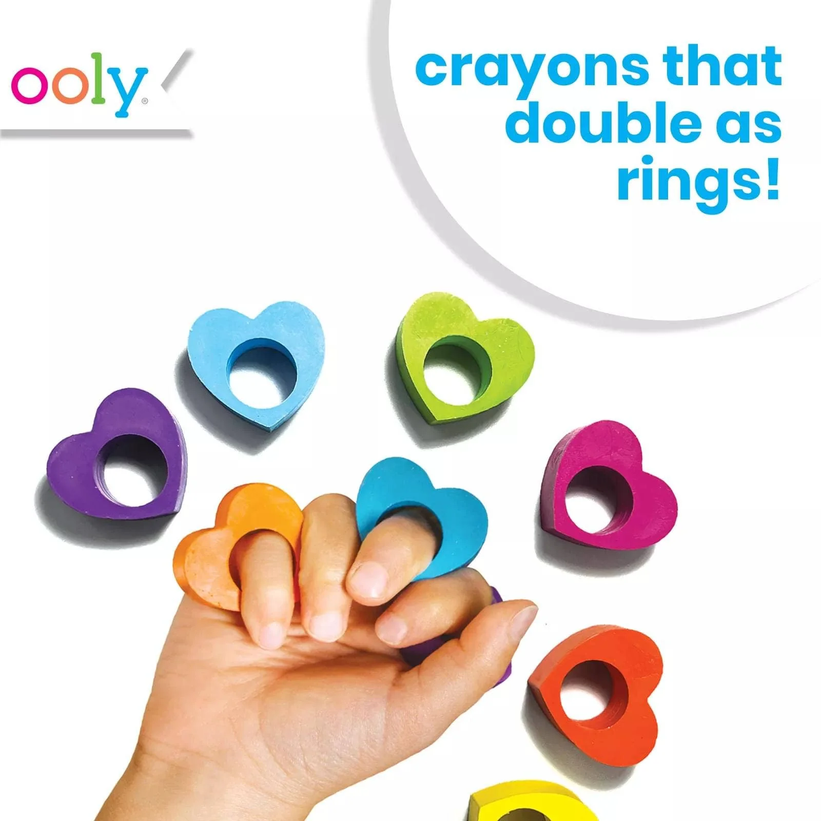 OOLY - Heart Ring Crayons - Set of 6 - Image 6