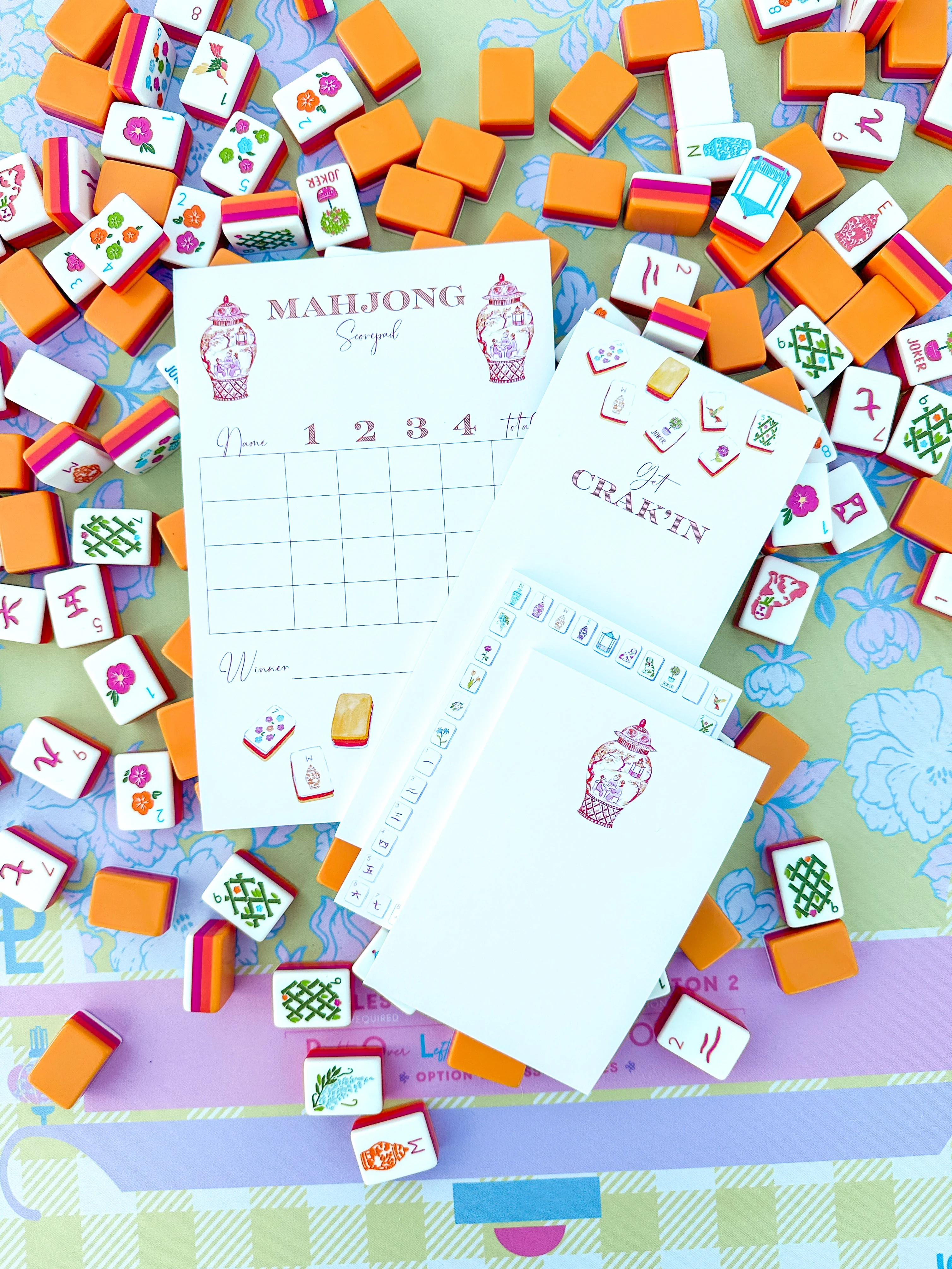 Orange Mahjong Ginger Jar Notepad - Image 3