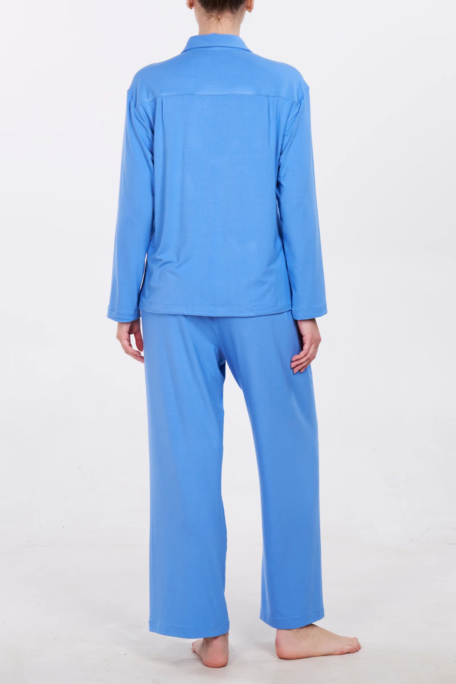 Organic Bamboo Pajama Set - Blue - Image 4