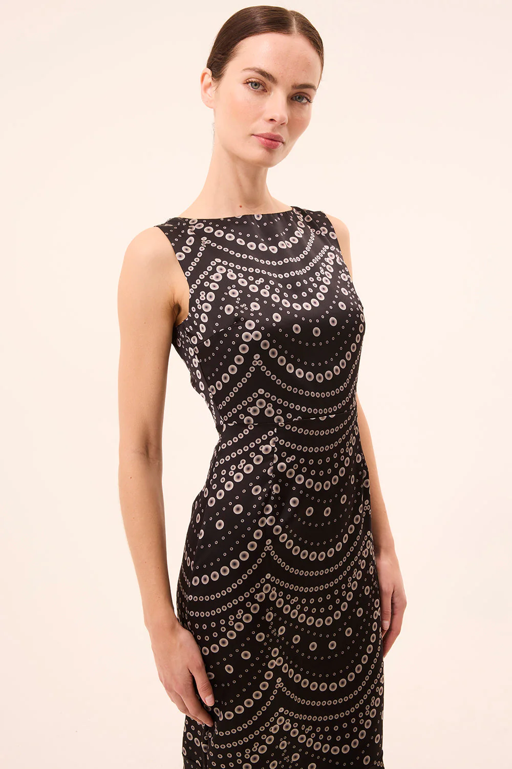 MISA Los Angeles - Patricia Dress - Stranded Pearls Satin - Image 4
