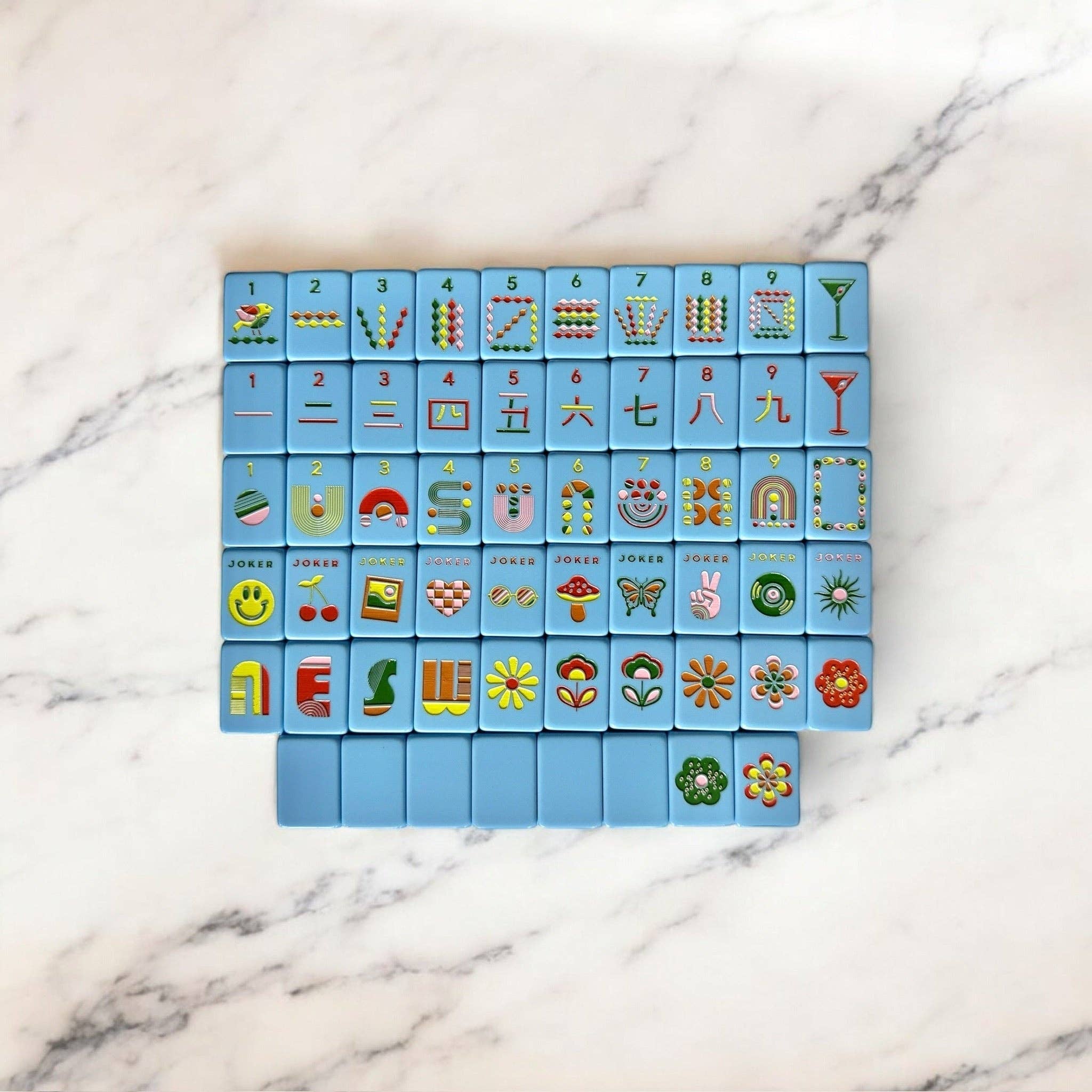 Peace Love Mahjong - Mod Tiles - French Blue - Image 2
