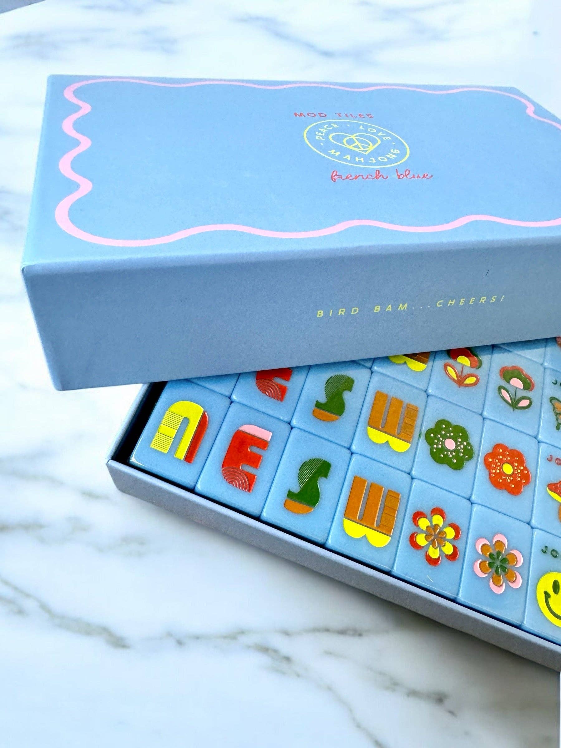 Peace Love Mahjong - Mod Tiles - French Blue - Image 3