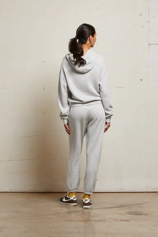 PerfectWhiteTee - Heart Fleece Pullover Hoodie - Ash - Image 5