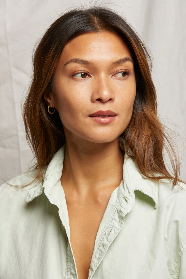 PerfectWhiteTee - James Poplin Button Down - Pistachio - Image 3
