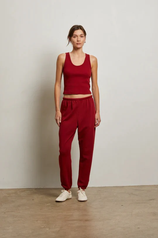 PerfectWhiteTee - Johnny French Terry Easy Sweatpant - Maple - Image 4