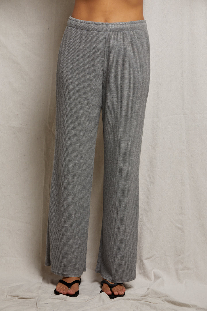 PerfectWhiteTee - Shane Waffle Draw Cord Pant - Heather Grey - Image 3
