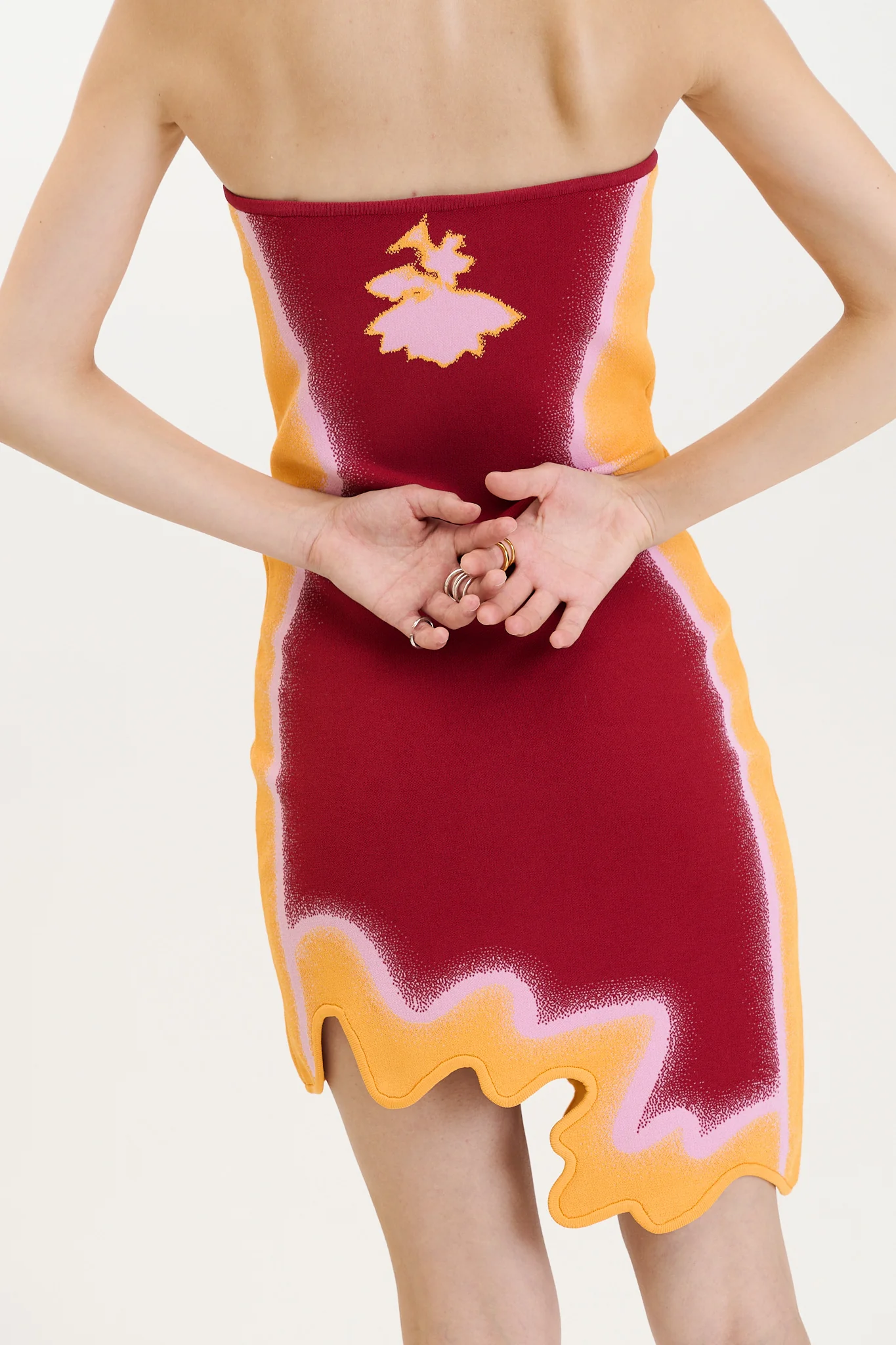 PH5 - Wavy Mini Dress - Golden Orange - Image 3