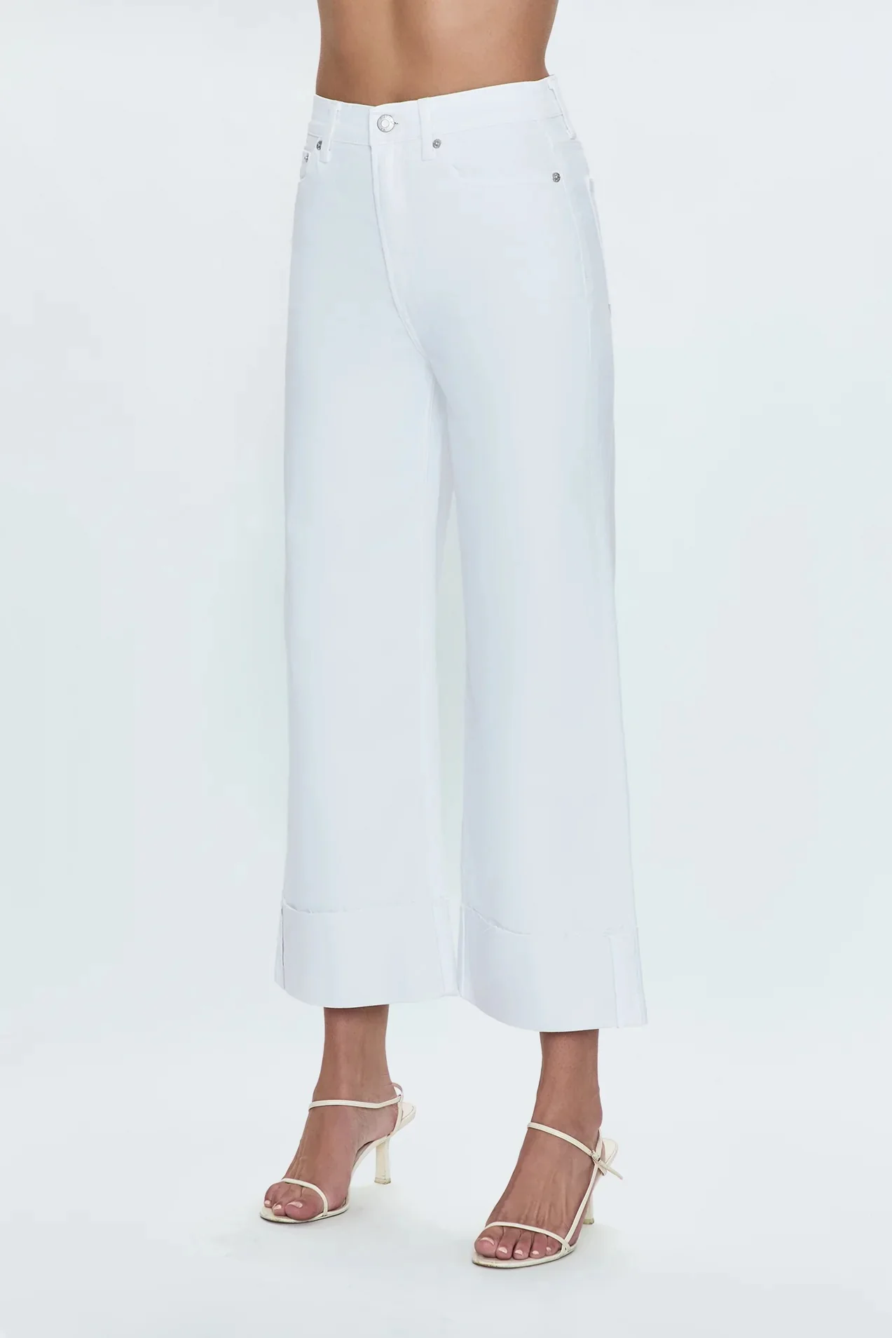 Pistola - Lana Cuffed Crop High Rise Ultra Wide Leg - Vivid White - Image 2