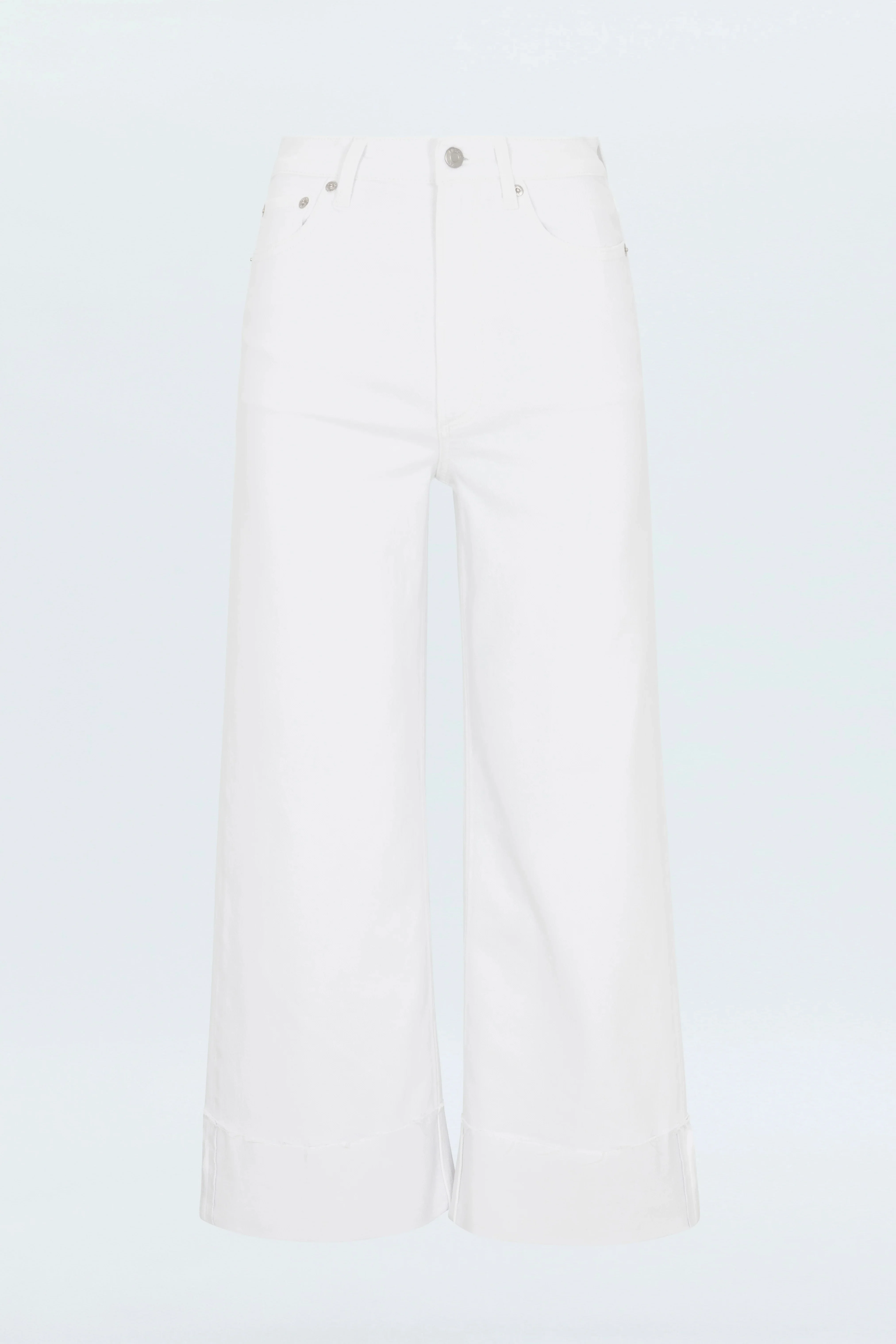 Pistola - Lana Cuffed Crop High Rise Ultra Wide Leg - Vivid White - Image 6