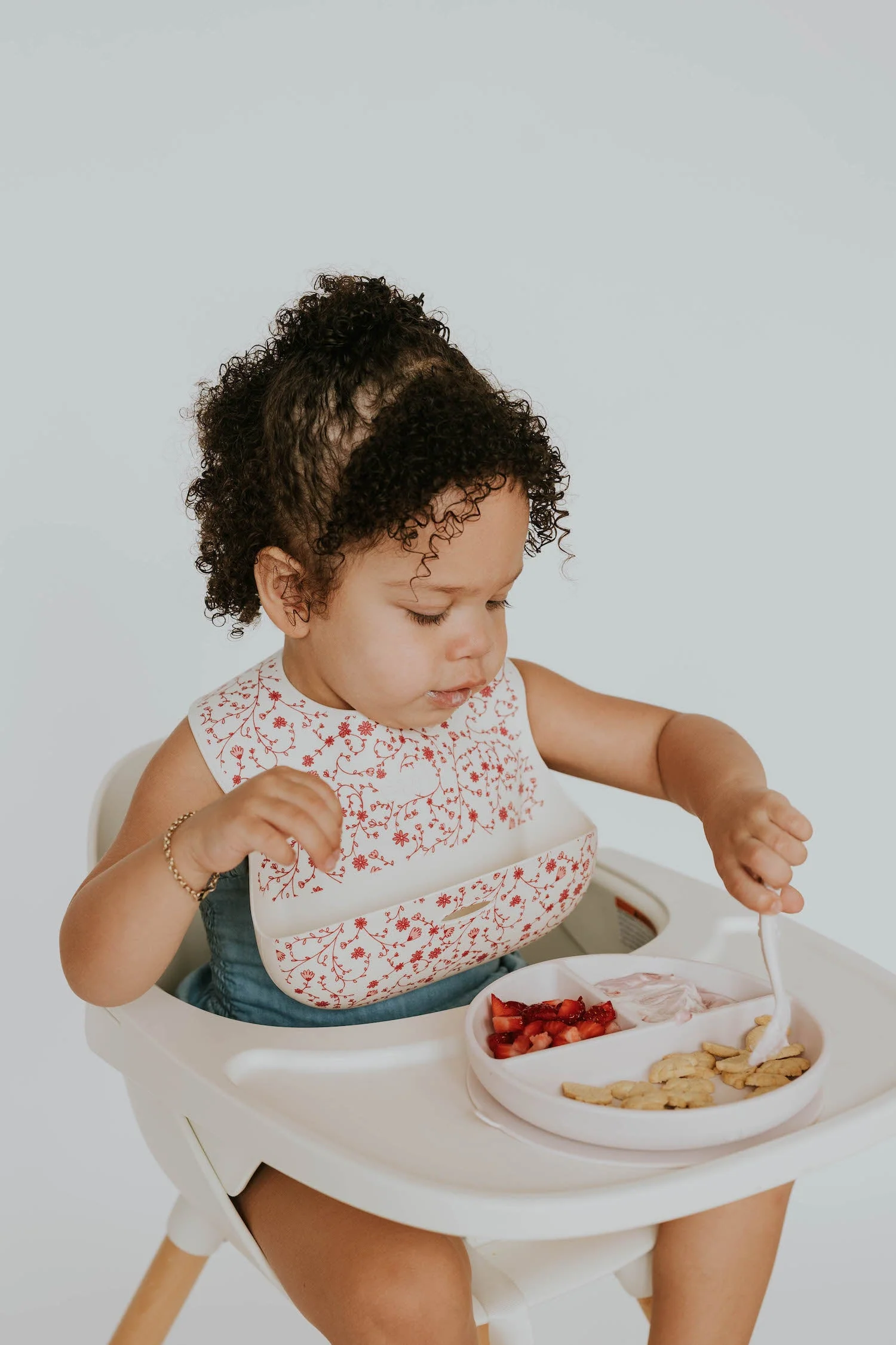Evri - Printed Silicone Bib - Blossom - Image 2