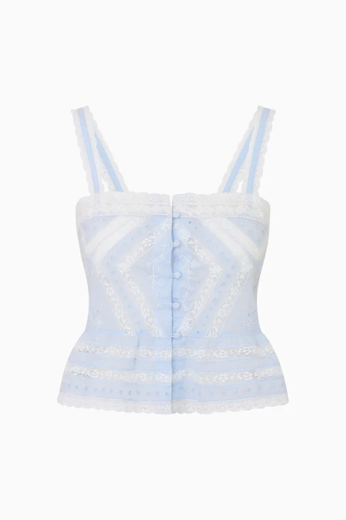LoveShackFancy - Pruitt Top - Pale Blue - Image 2