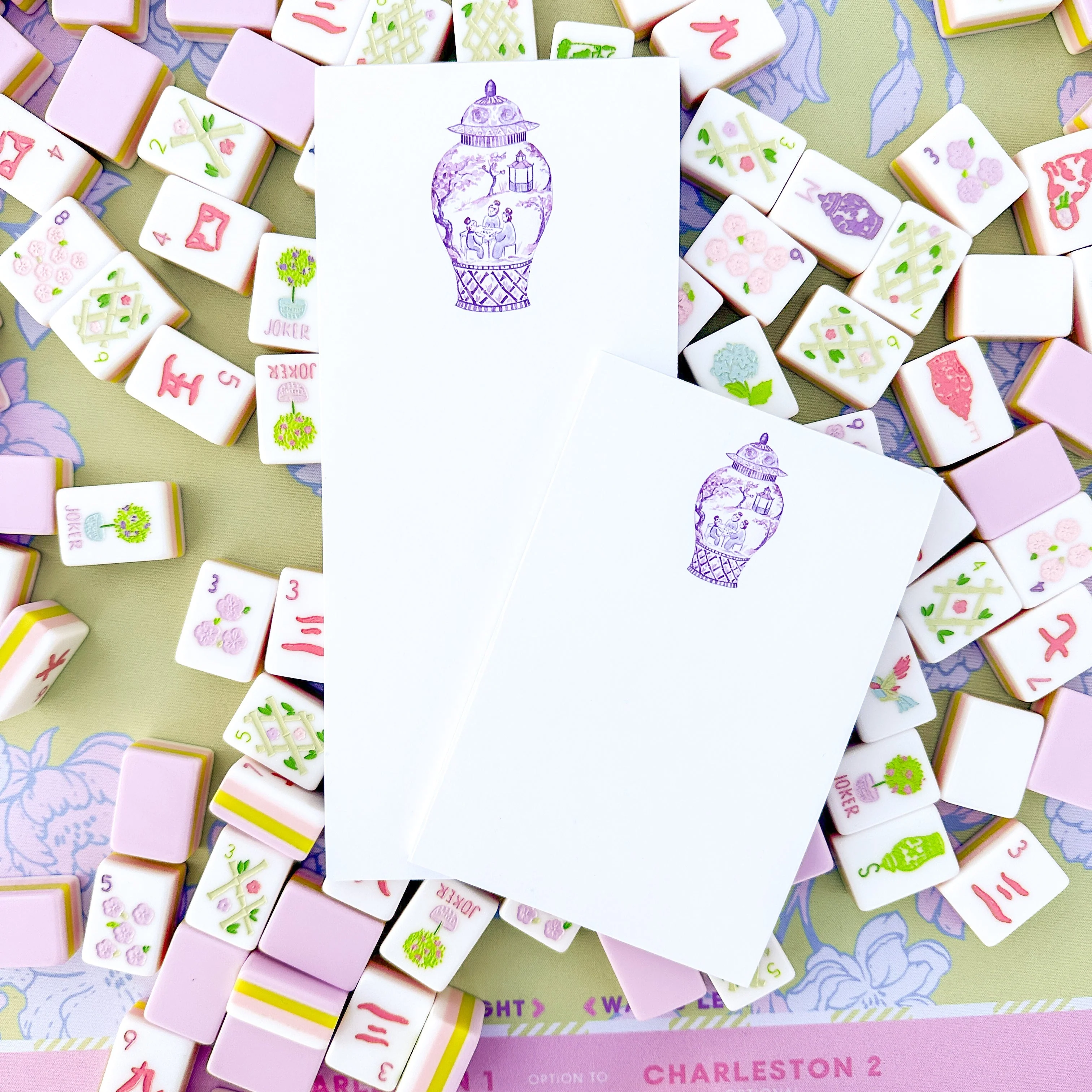 Purple Mahjong Ginger Jar Notepad - Image 2