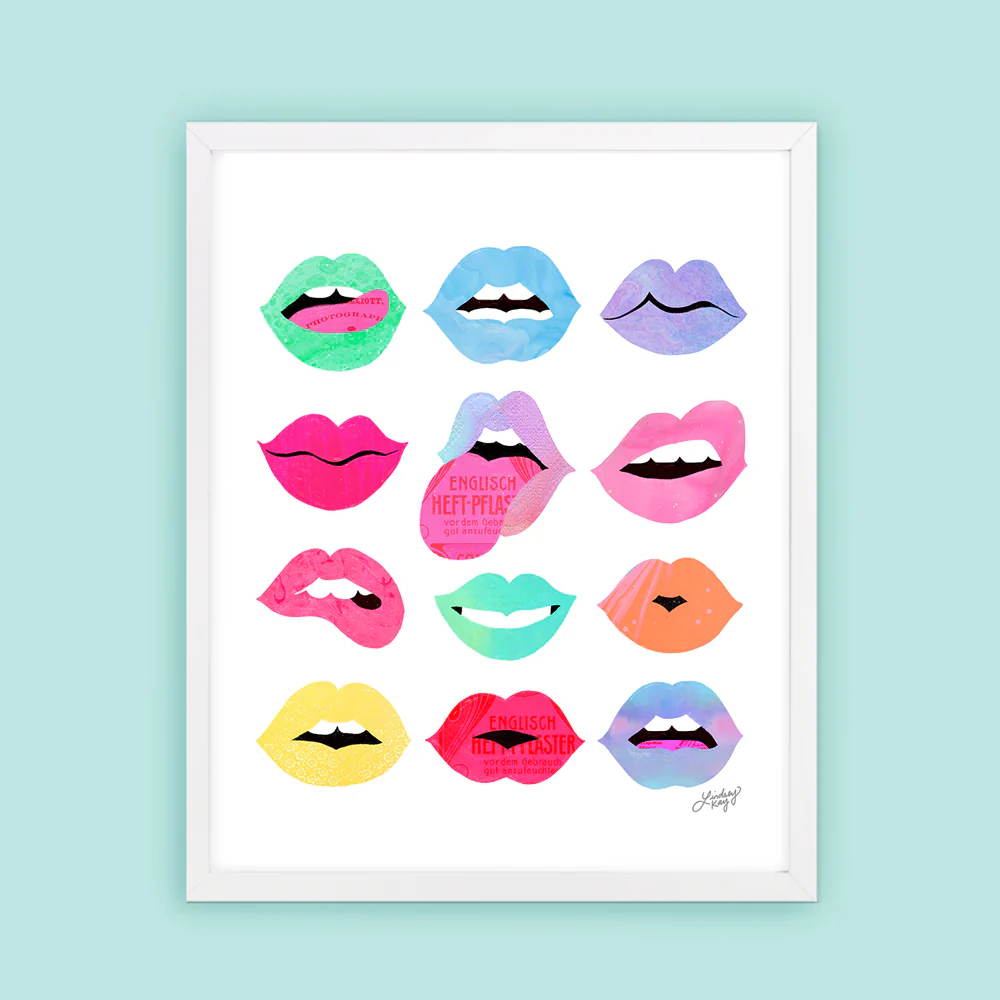 Rainbow Lips of Love - Art Print: 5x7 - Image 2