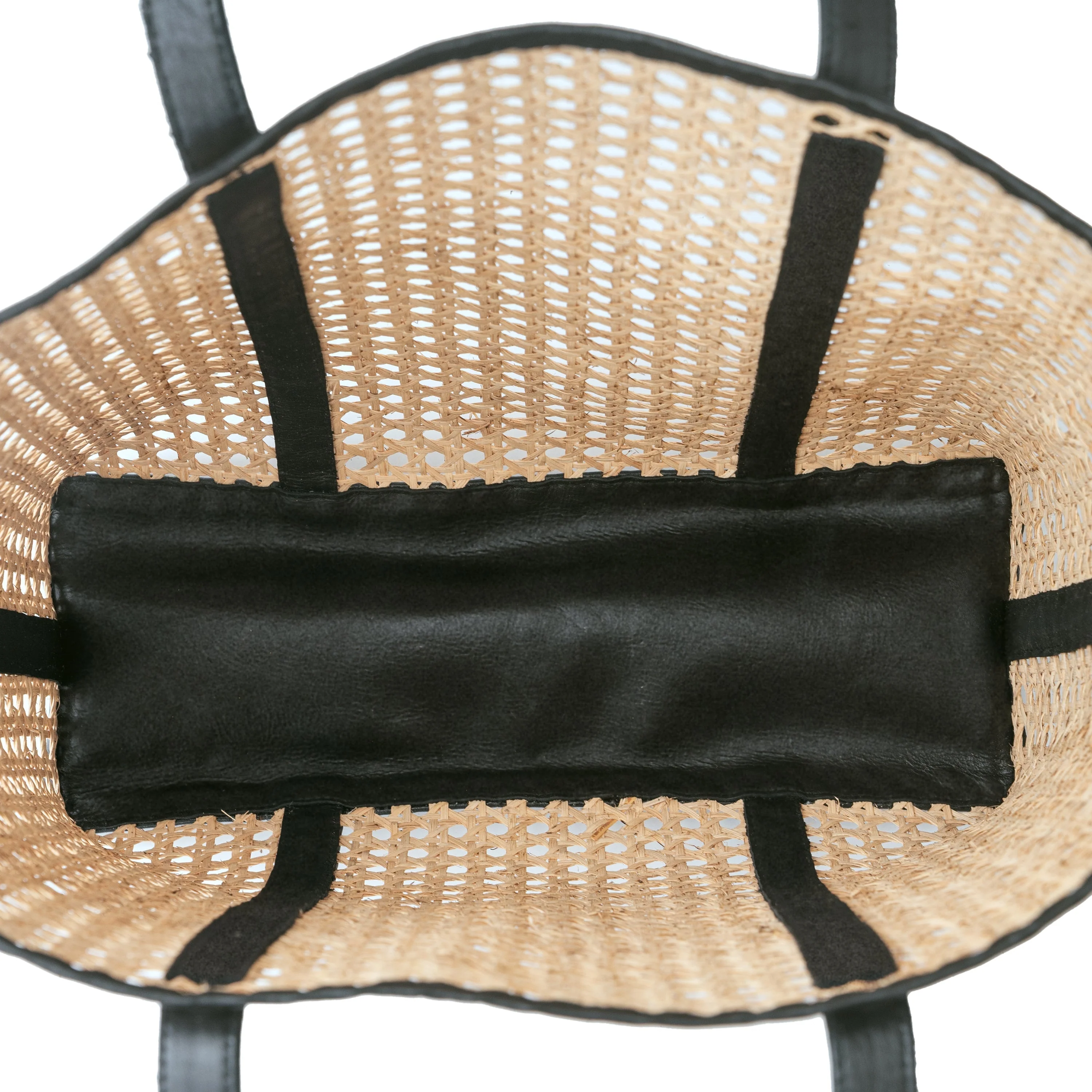 Rattan and Leather Carry All Tote - Image 12